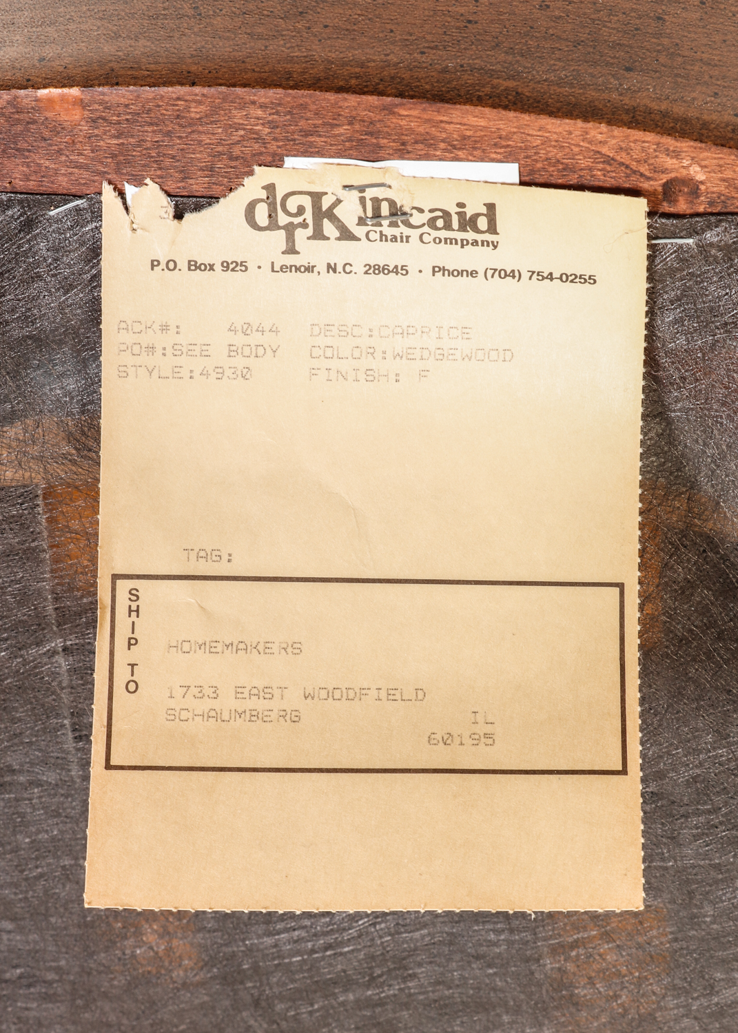 Mid-Century Blue Upholstered and Cane Panel Armchair by D R Kincaid