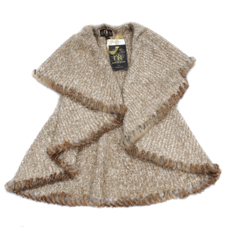 Rabbit Fur Knit Vest