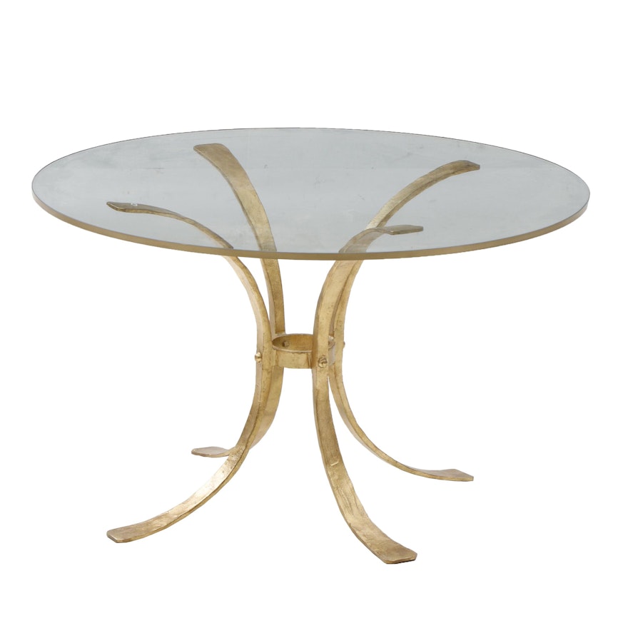 Circular Glass Top Table