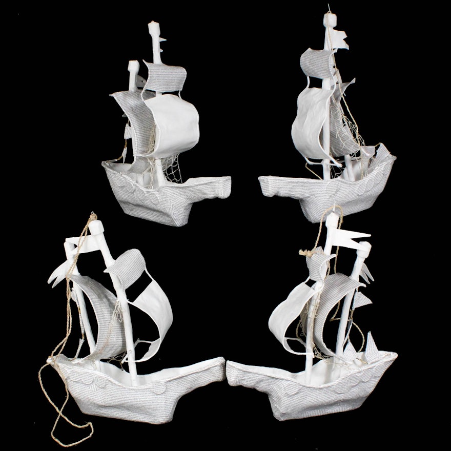 Papier Mache Ship Models