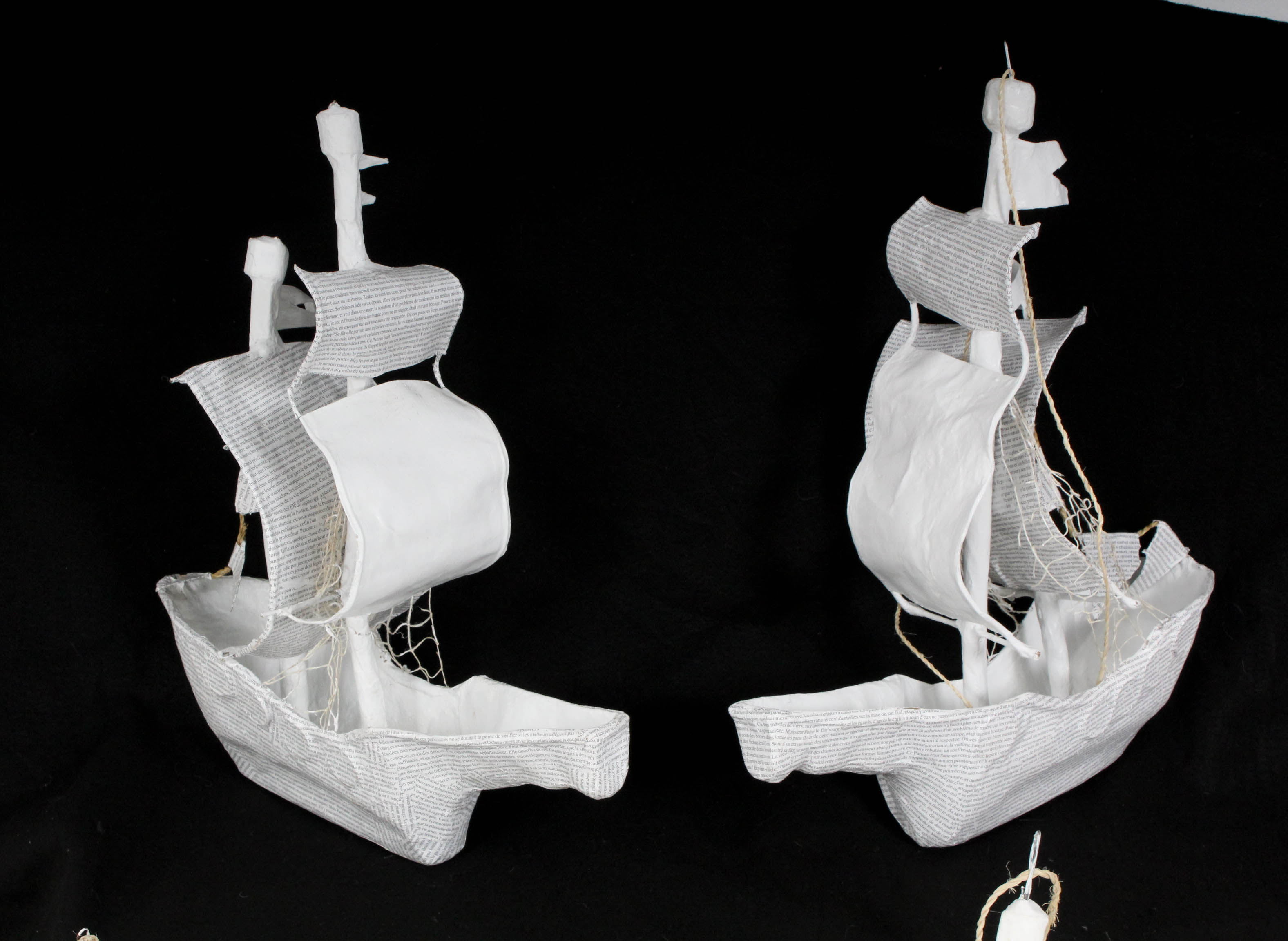 Papier Mache Ship Models