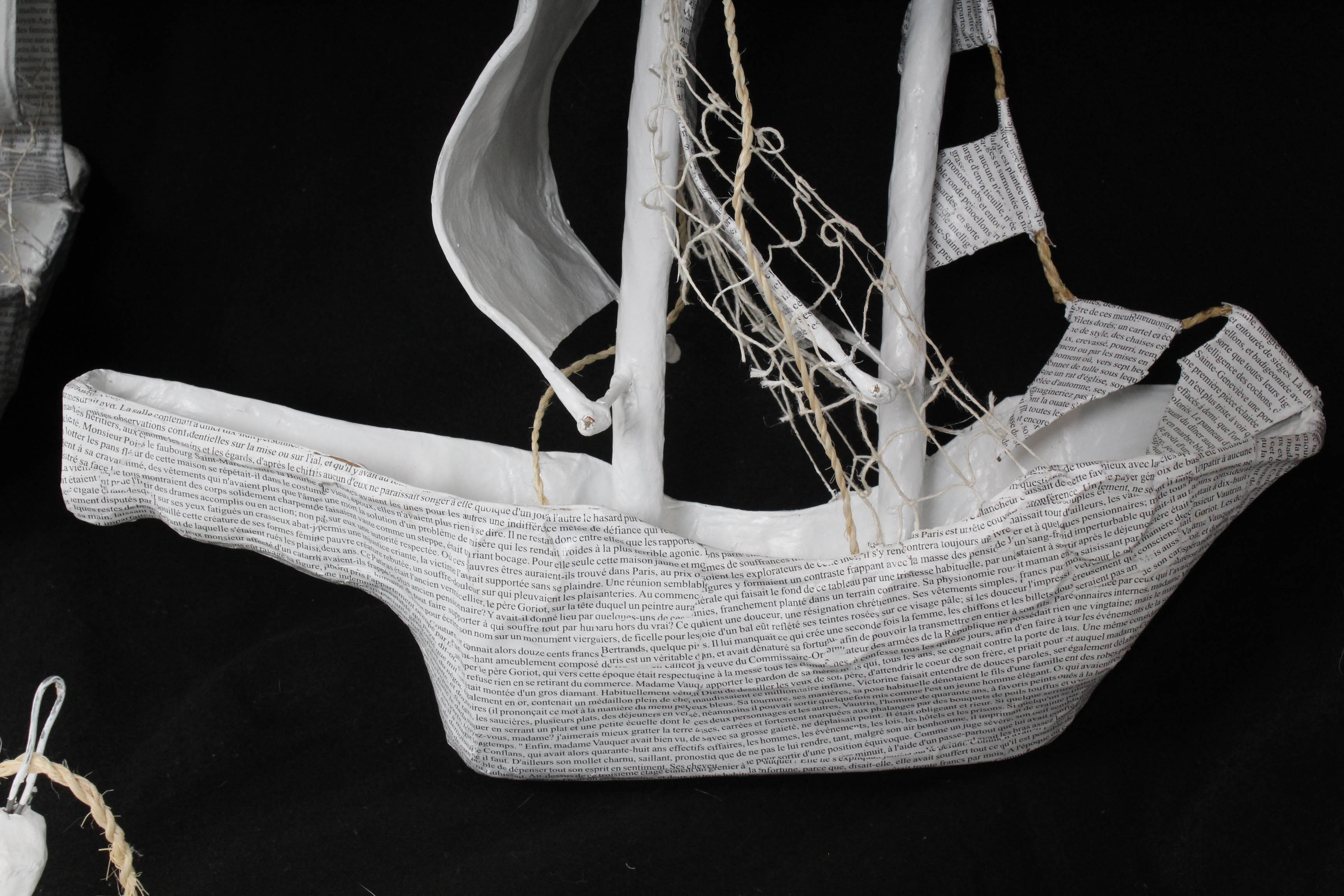 Papier Mache Ship Models