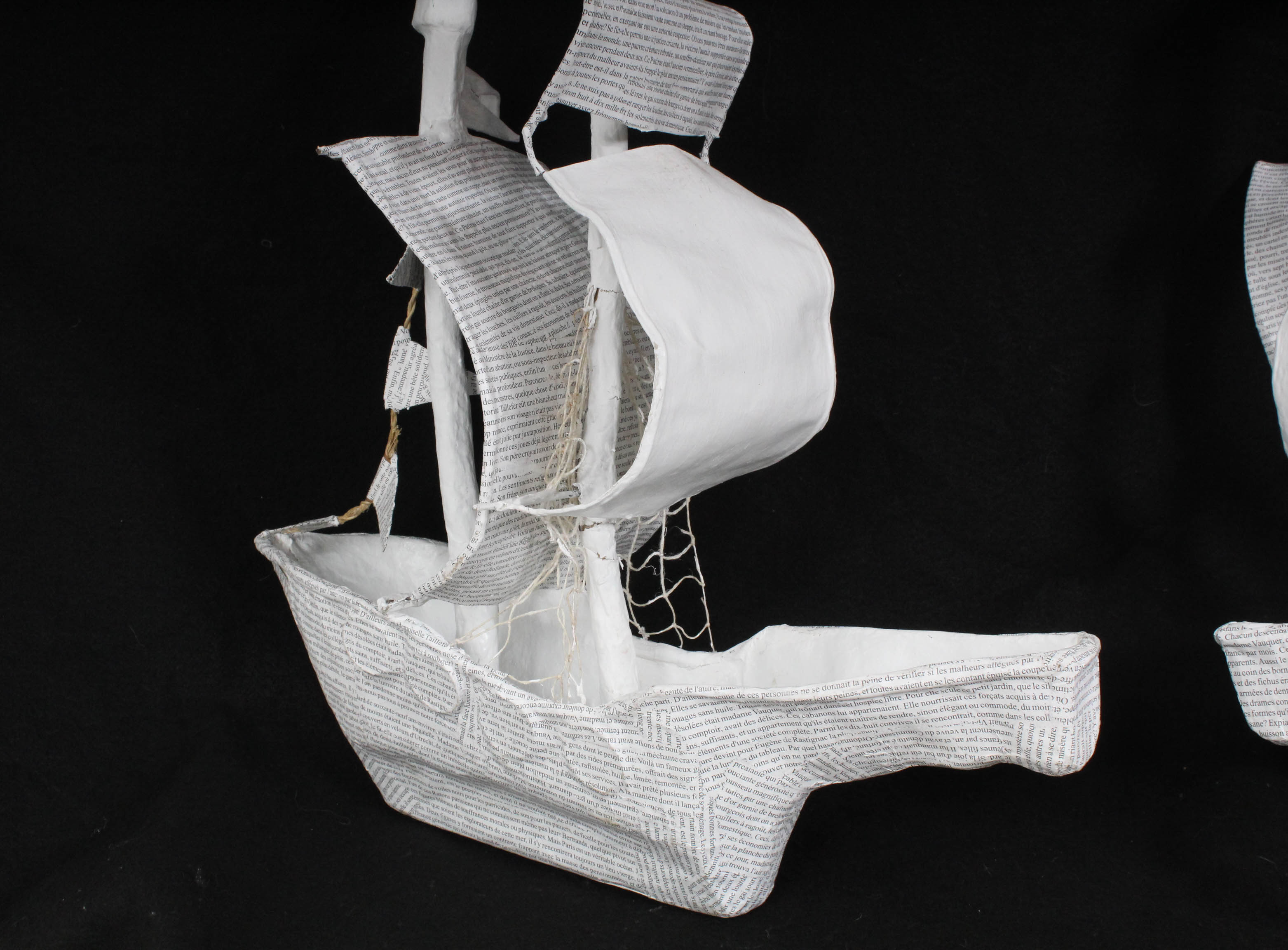 Papier Mache Ship Models