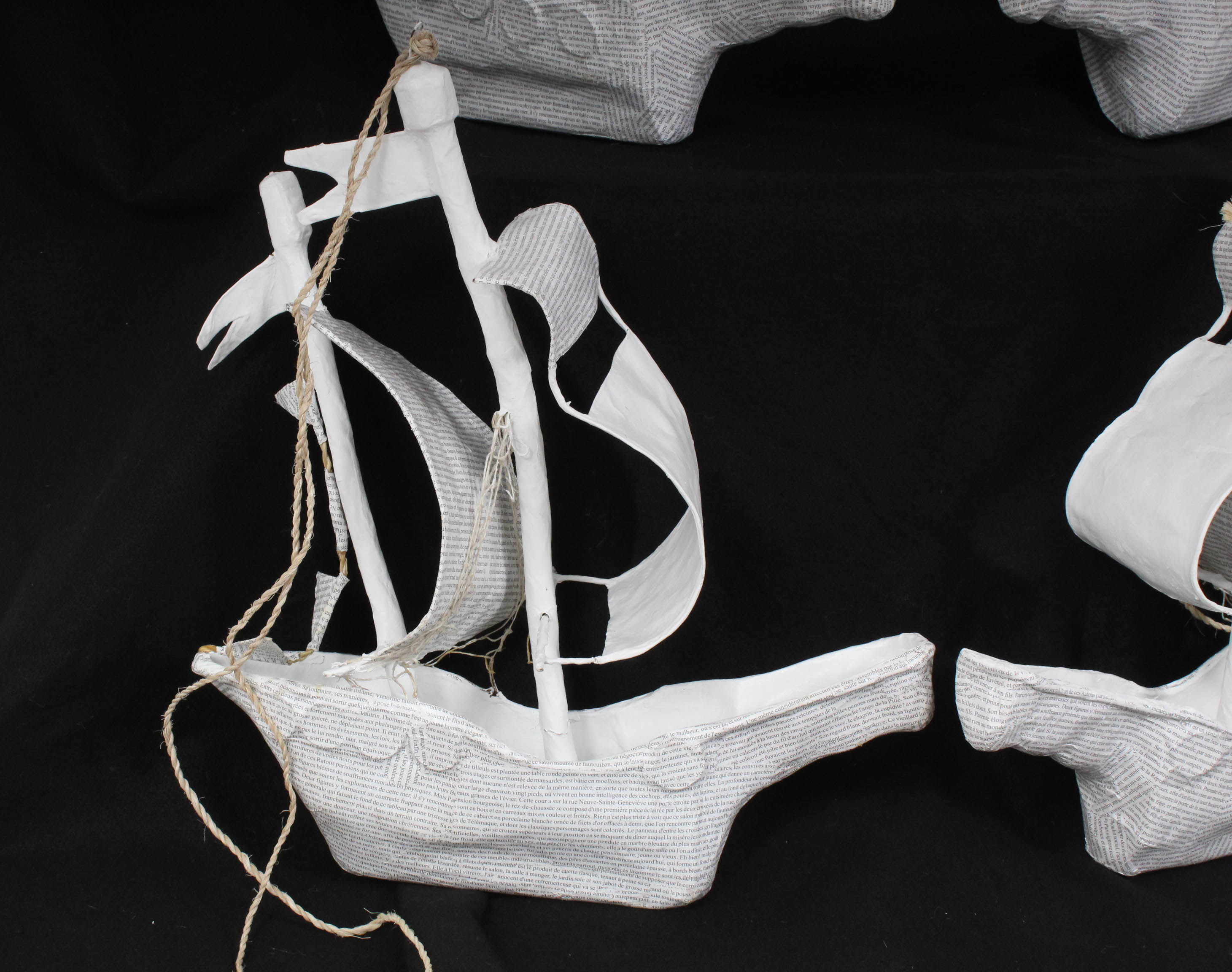 Papier Mache Ship Models