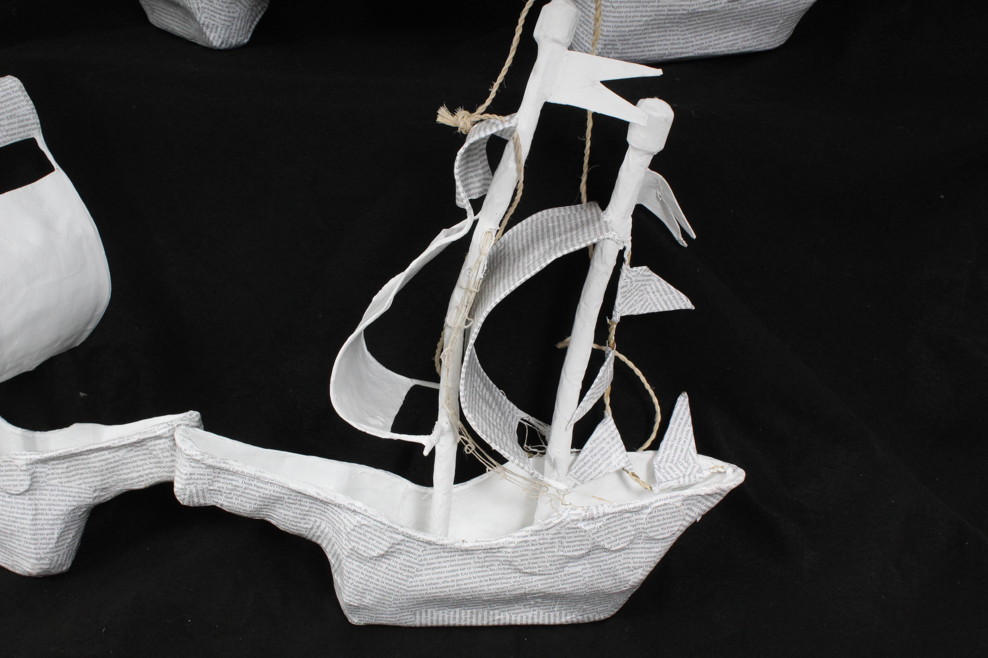 Papier Mache Ship Models