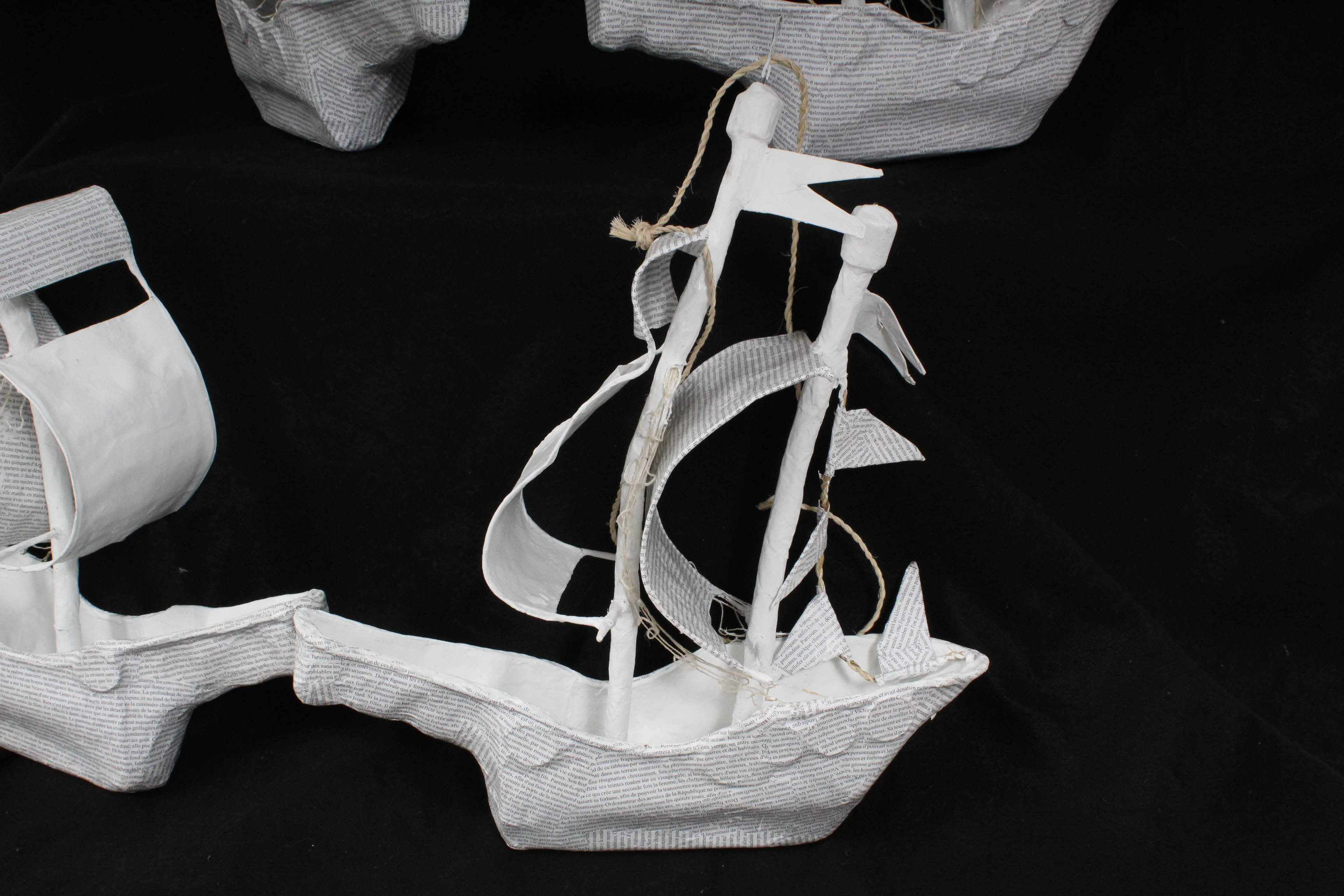 Papier Mache Ship Models