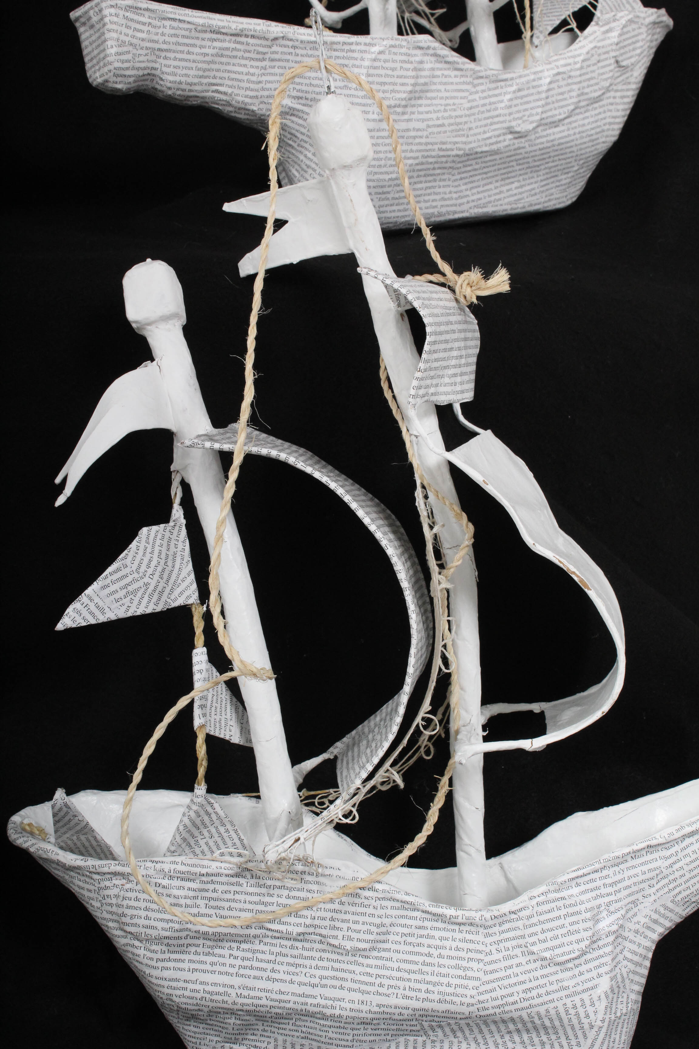 Papier Mache Ship Models