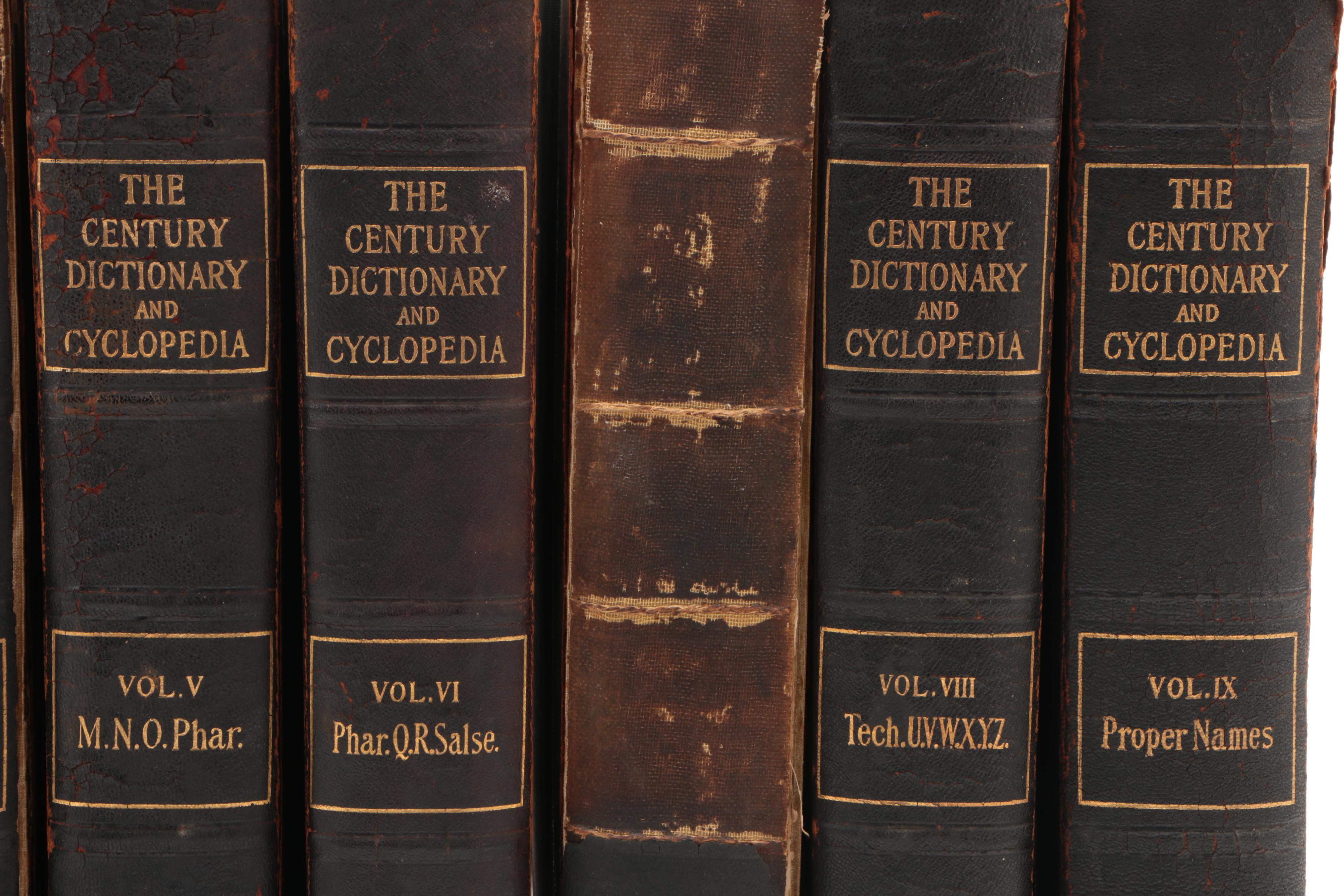 1904 Nine Volumes of "The Century Dictionary and Cyclopedia"