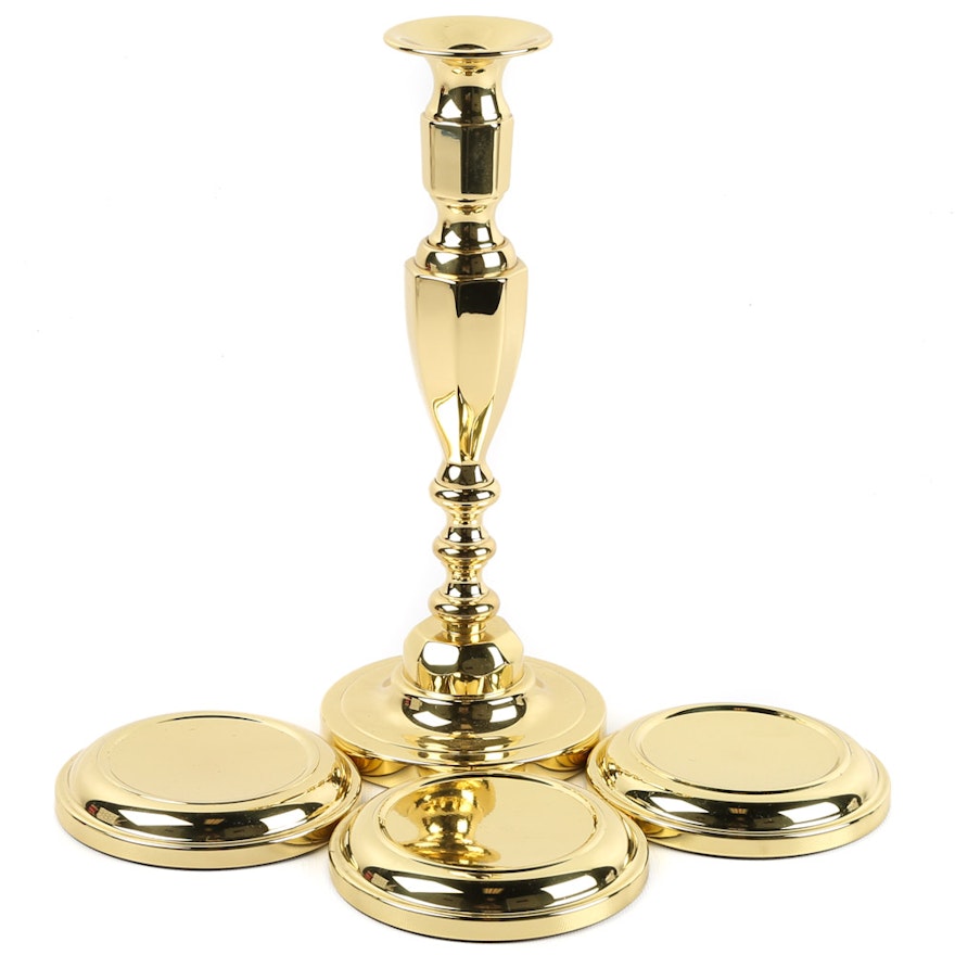 Baldwin Brass Candlesticks and Pillar Dishes