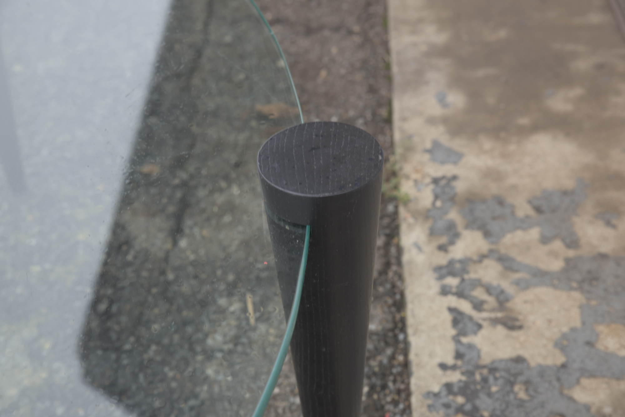 Kidney Bean Shaped Glass Coffee Table
