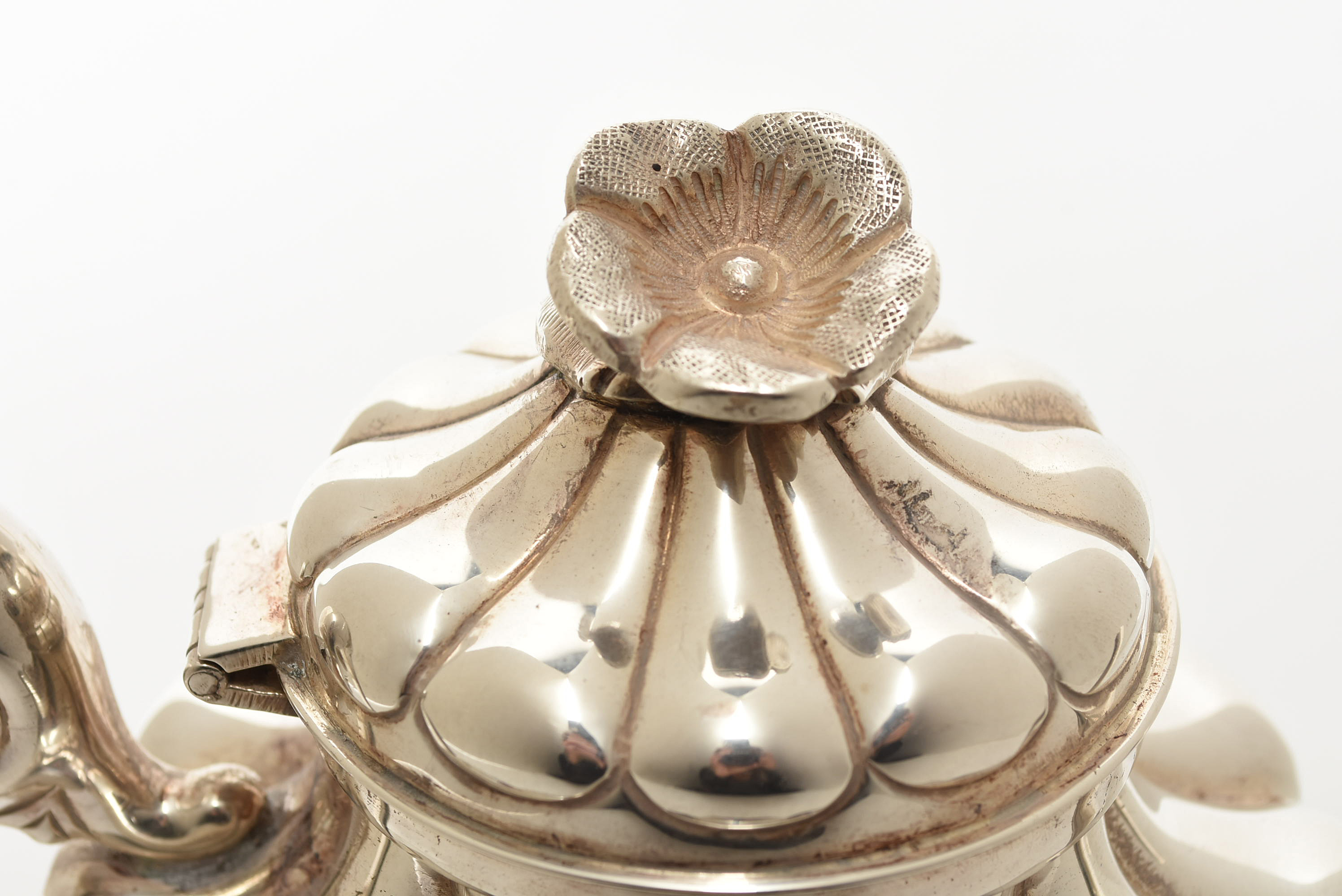 Vintage L. Maciel Mexican Sterling Silver Tea Service and Tray