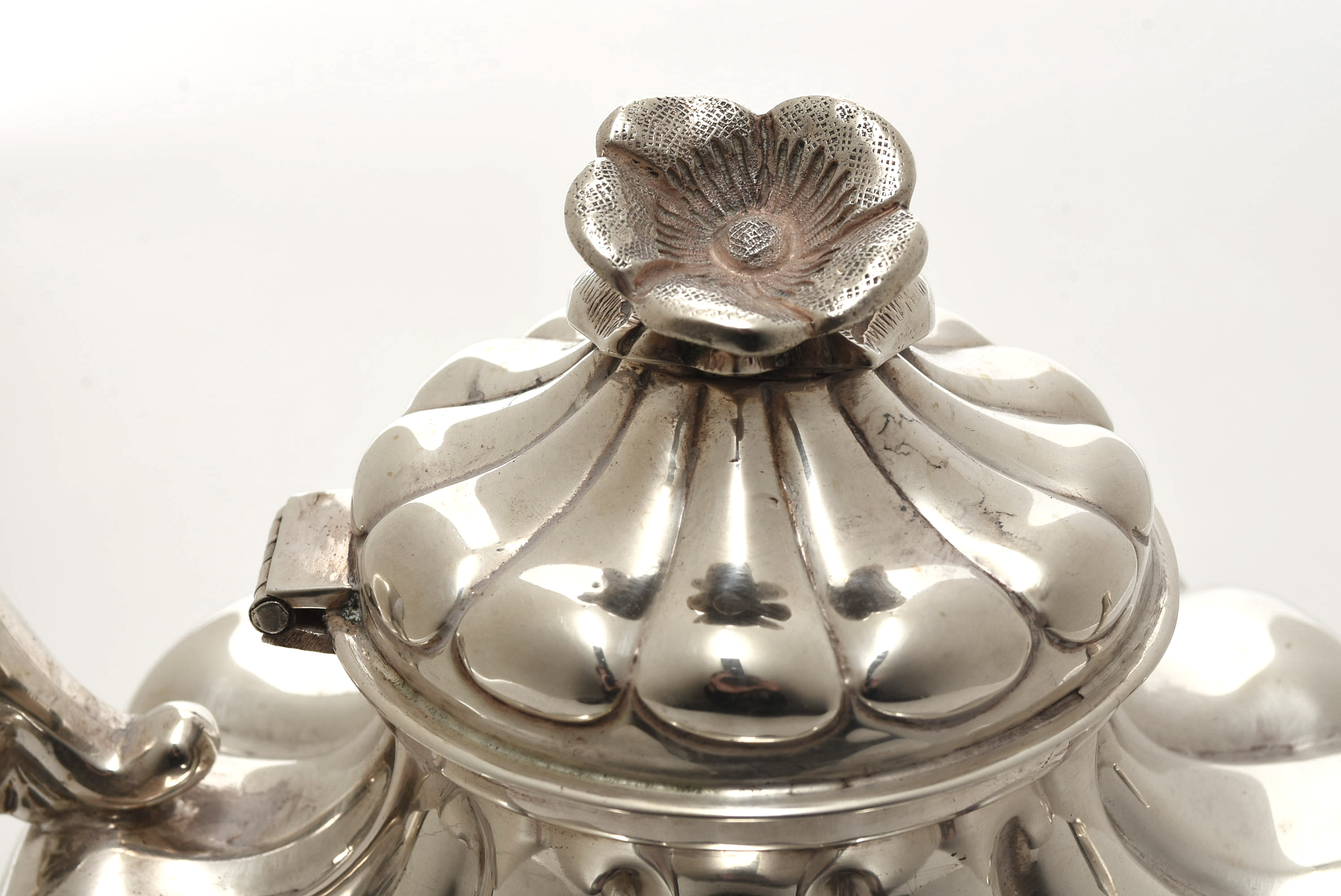 Vintage L. Maciel Mexican Sterling Silver Tea Service and Tray