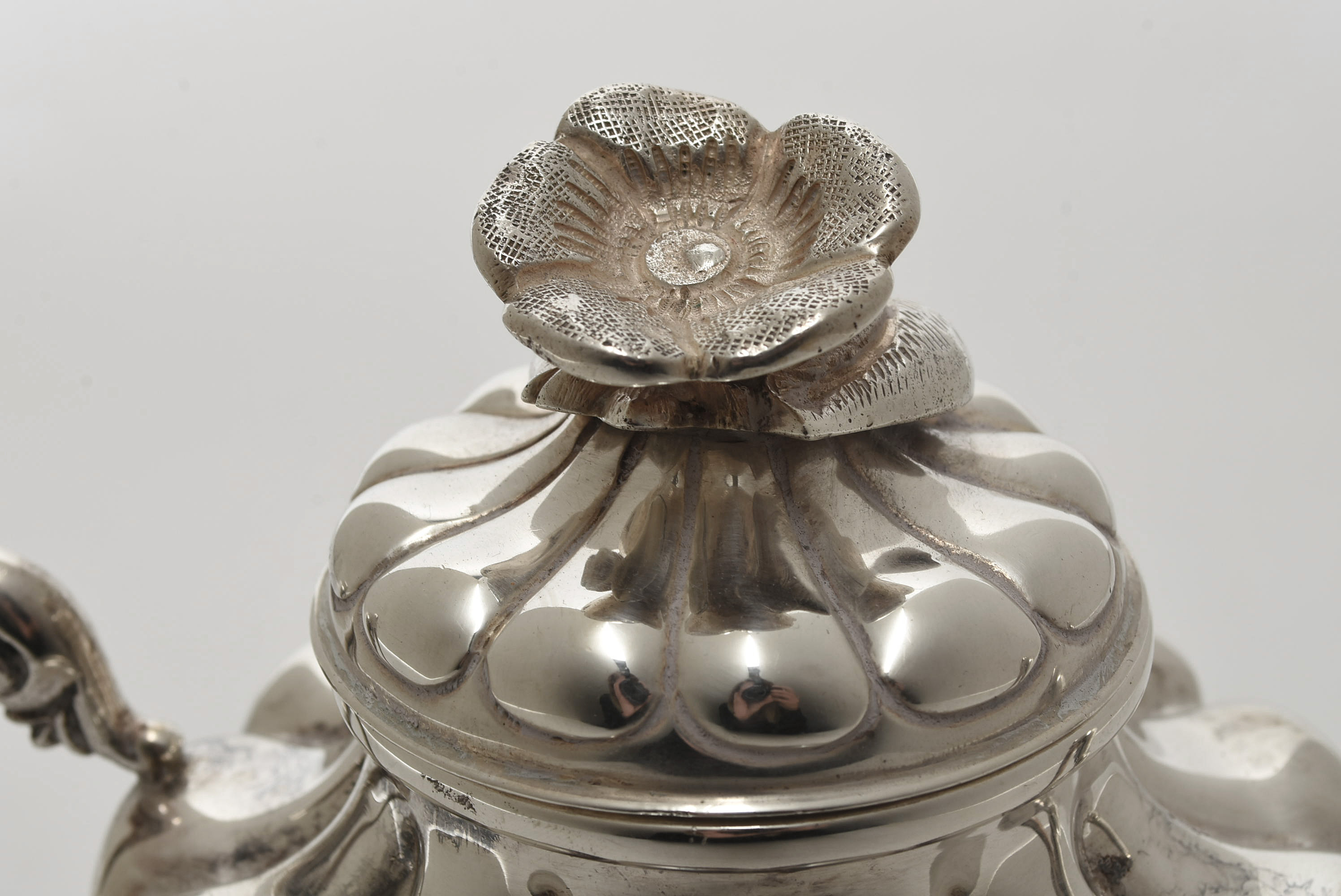 Vintage L. Maciel Mexican Sterling Silver Tea Service and Tray