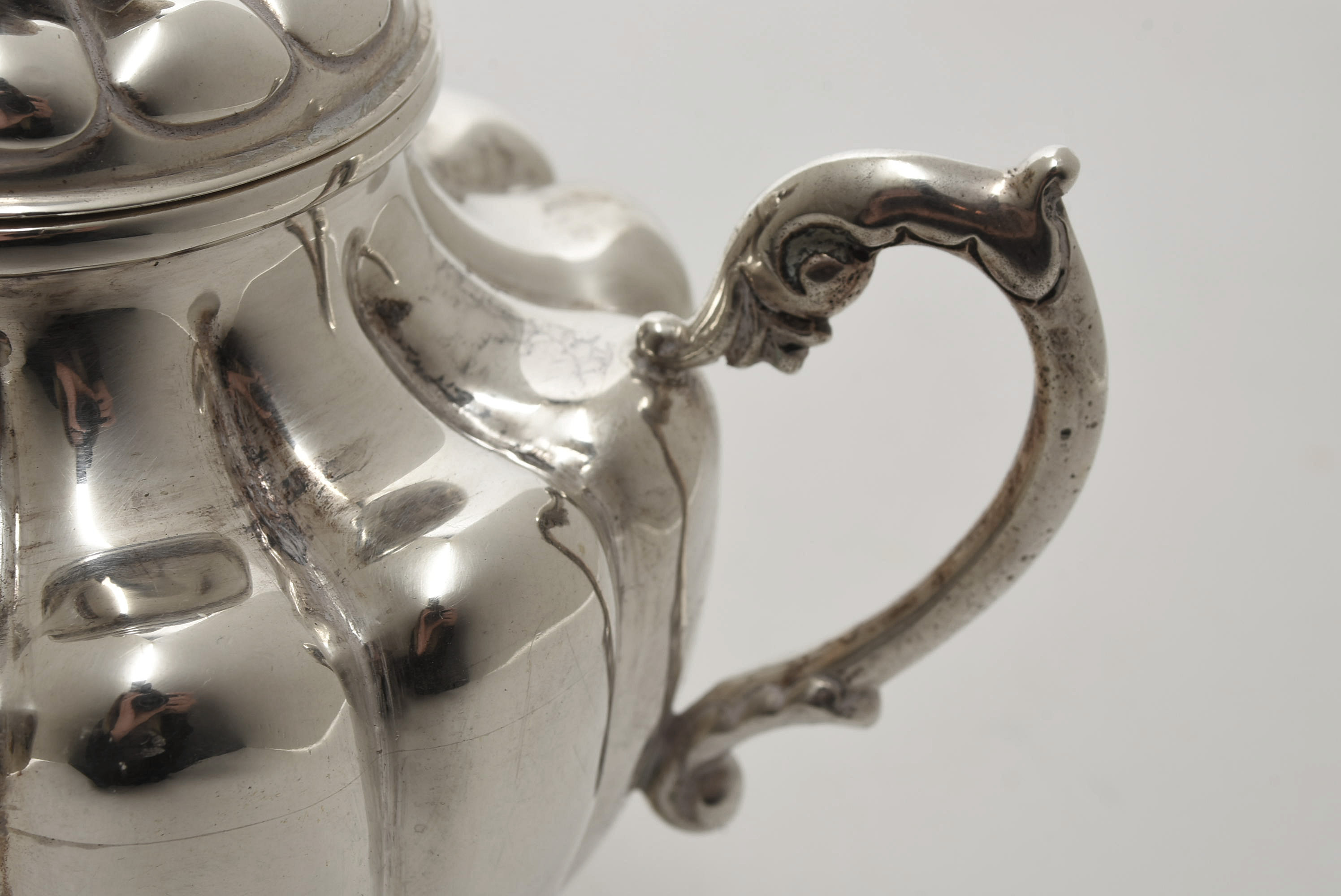 Vintage L. Maciel Mexican Sterling Silver Tea Service and Tray