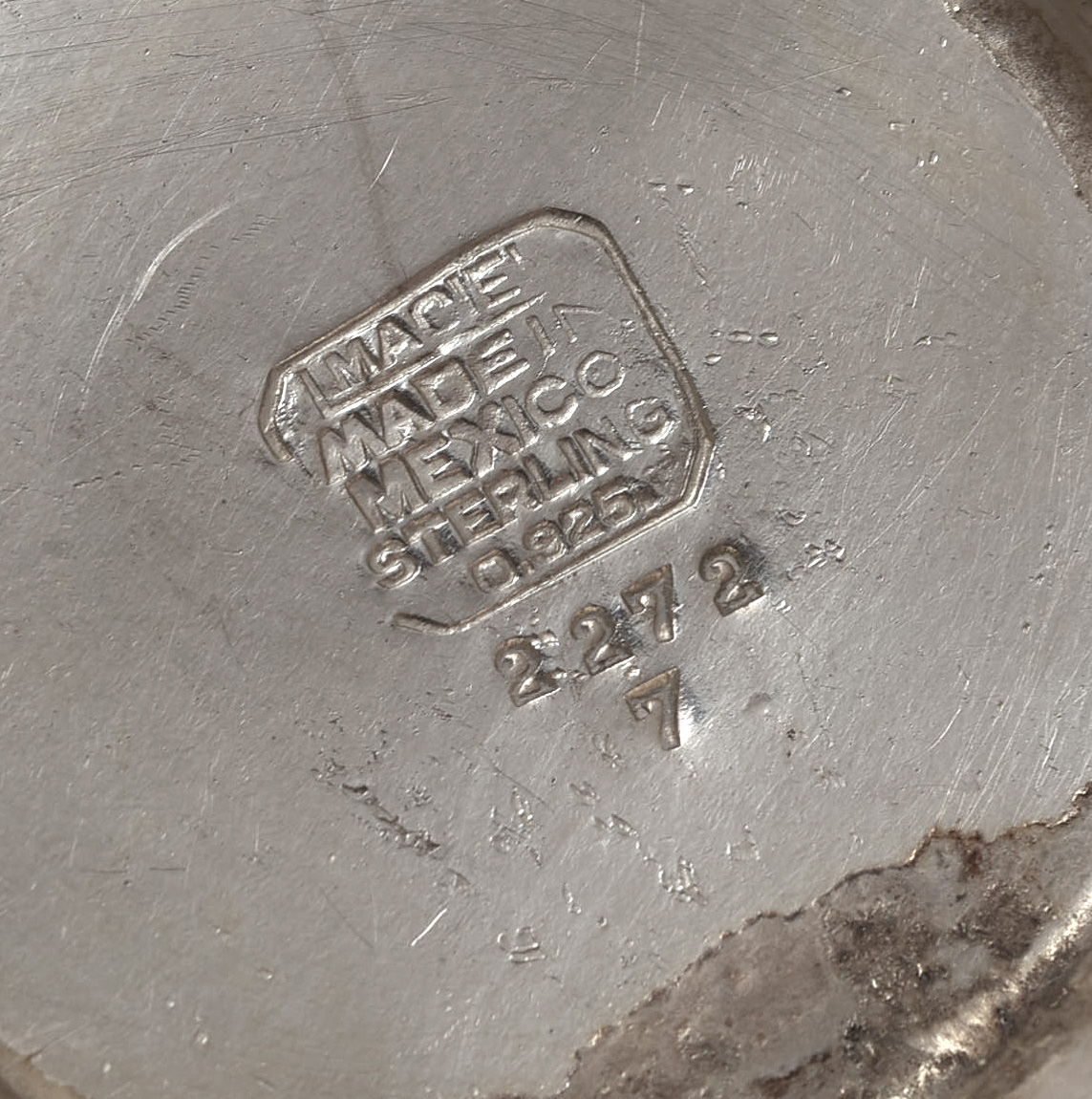 Vintage L. Maciel Mexican Sterling Silver Tea Service and Tray