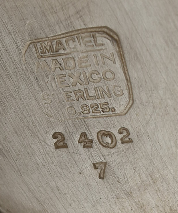 Vintage L. Maciel Mexican Sterling Silver Tea Service and Tray