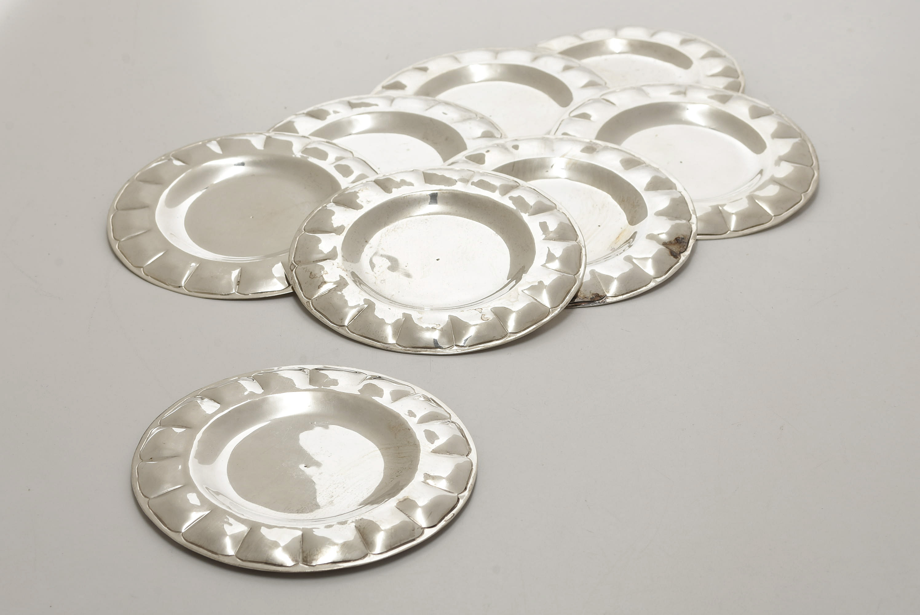 Vintage L. Maciel Mexican Sterling Silver Tea Service and Tray