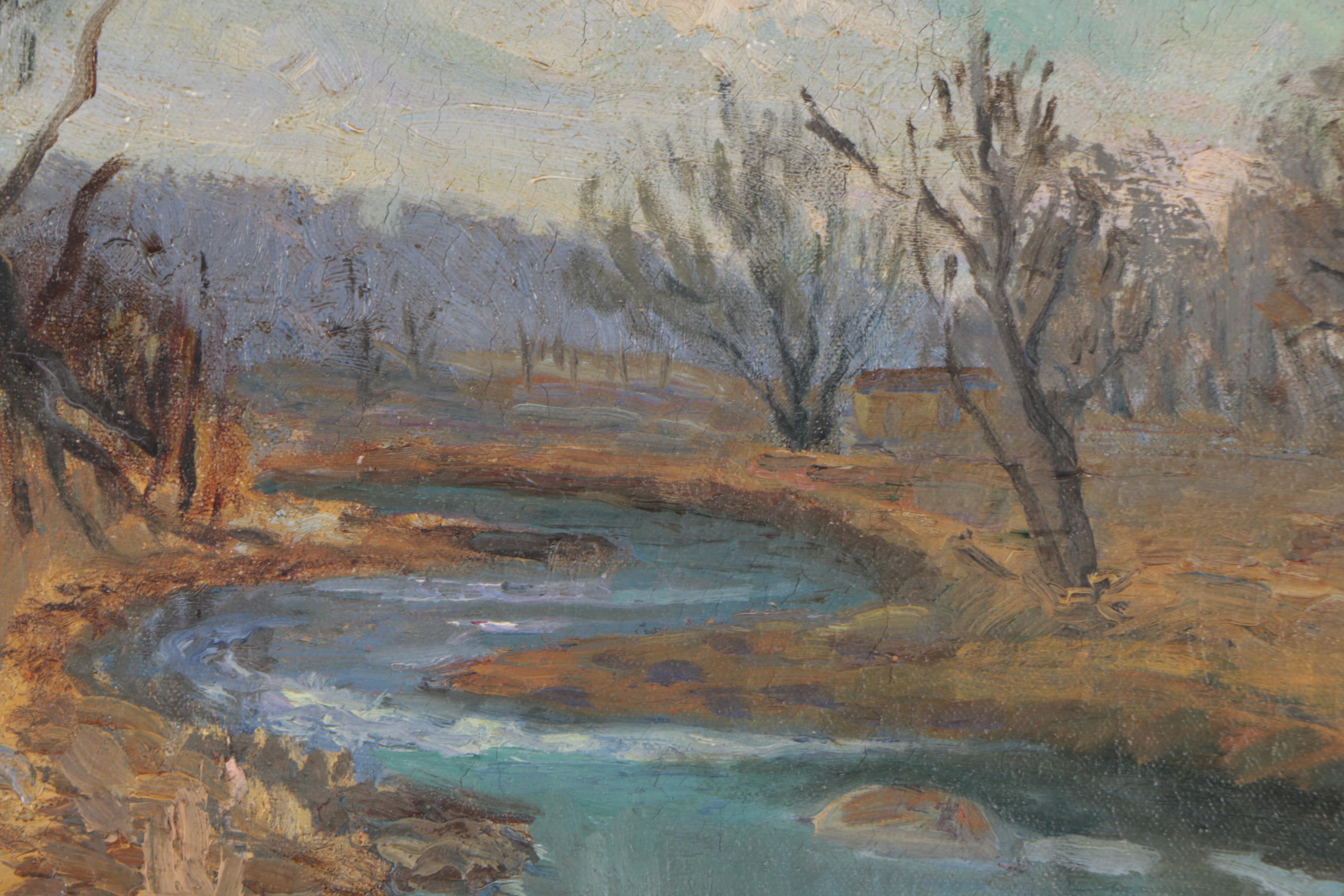 C.O. Erickson Antique American Landscape Oil Painting