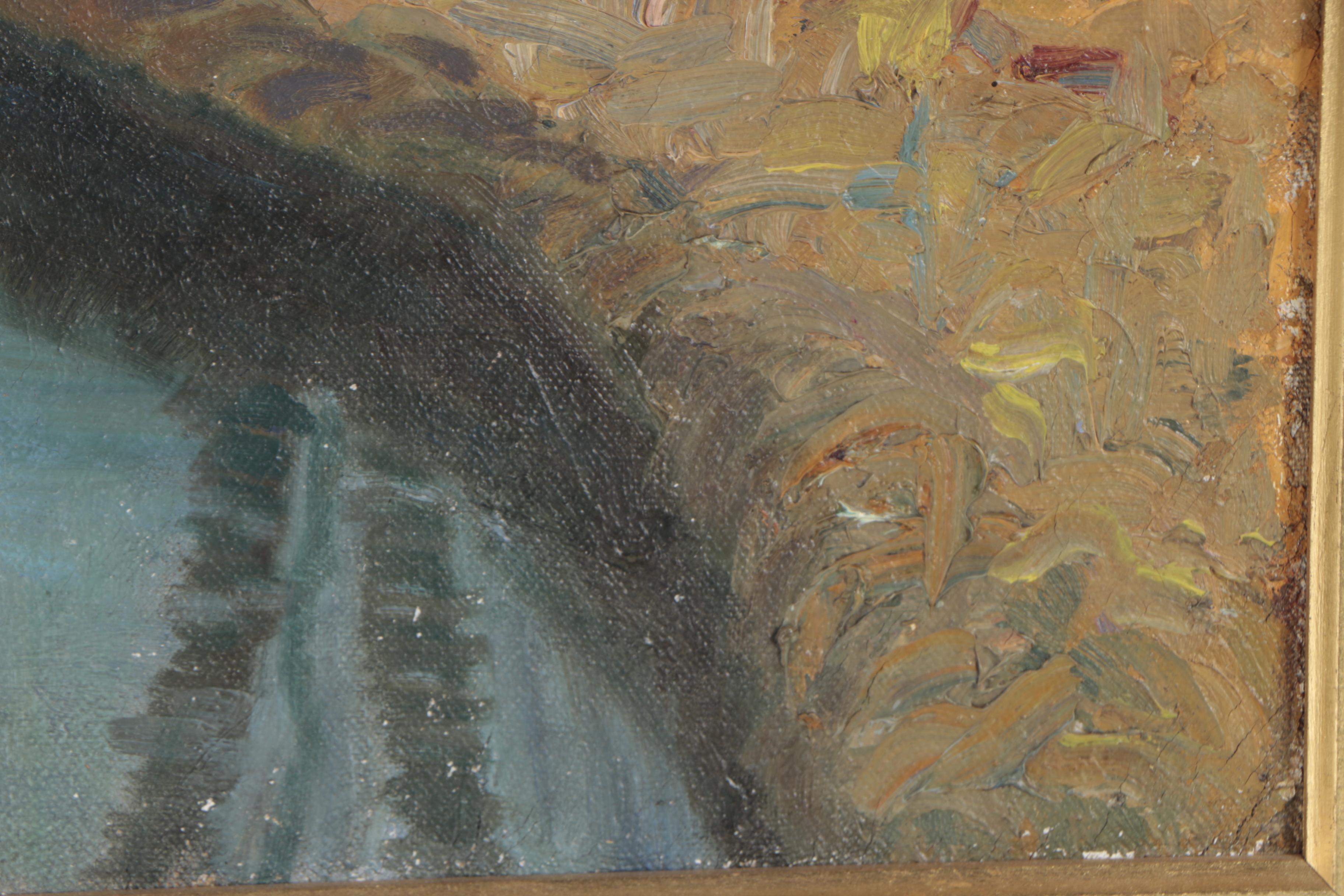 C.O. Erickson Antique American Landscape Oil Painting