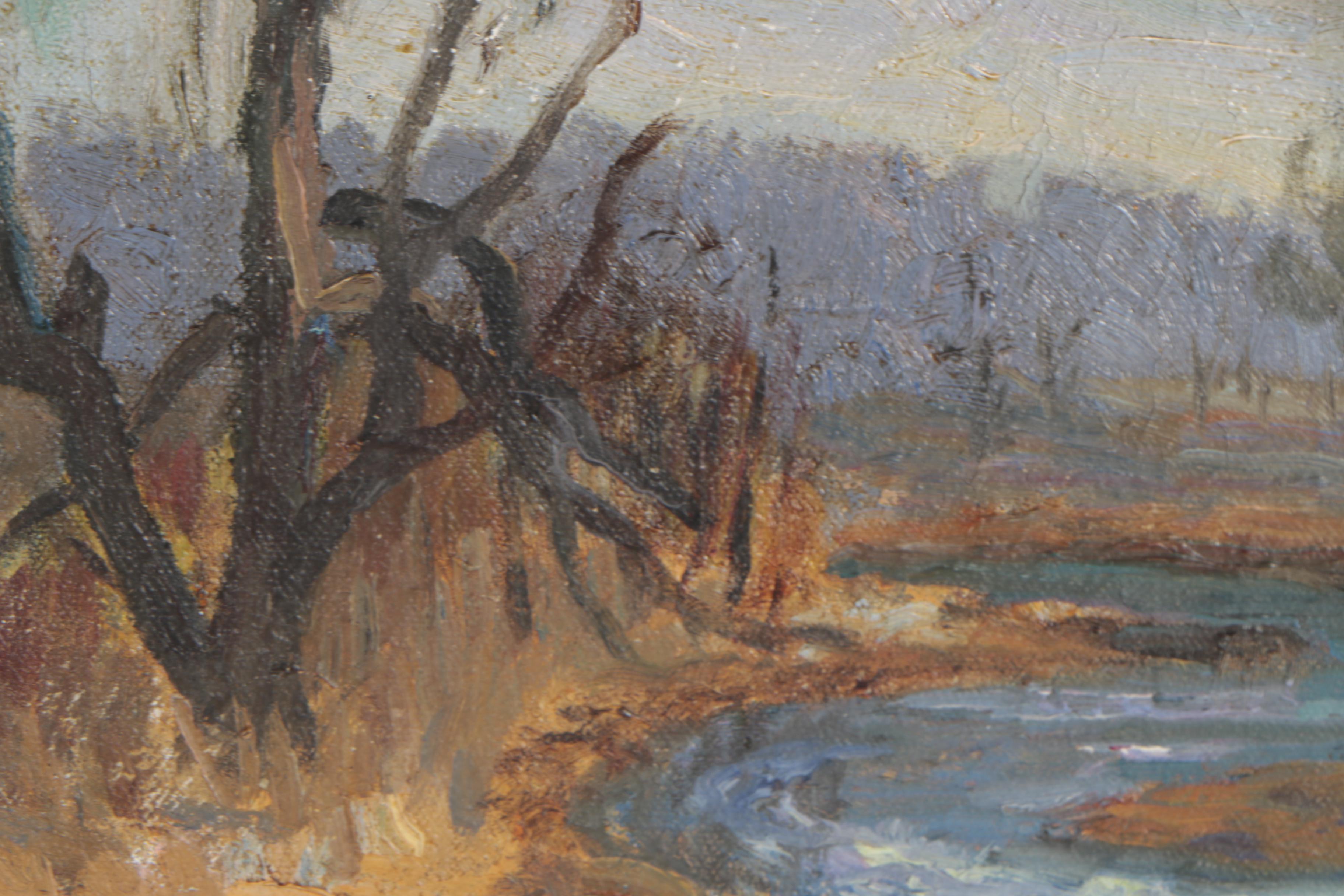 C.O. Erickson Antique American Landscape Oil Painting