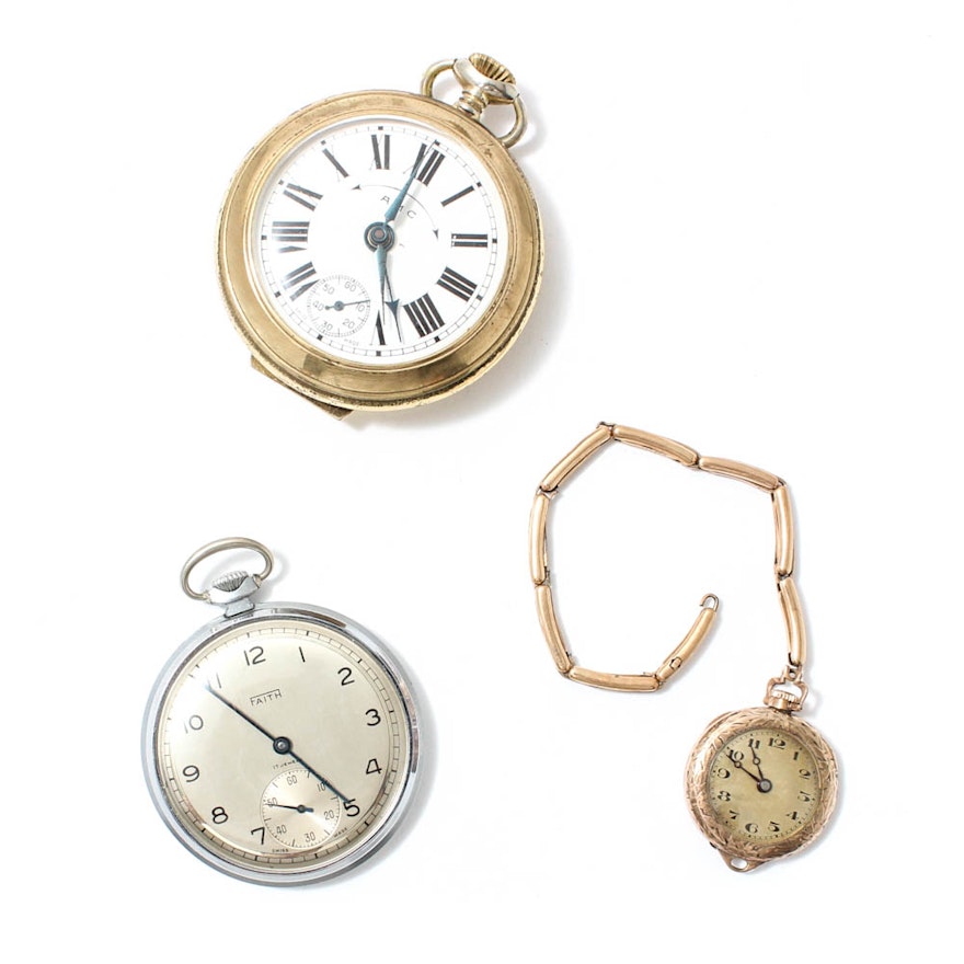 AMC, Wadsworth, and Faith Pocket Watches