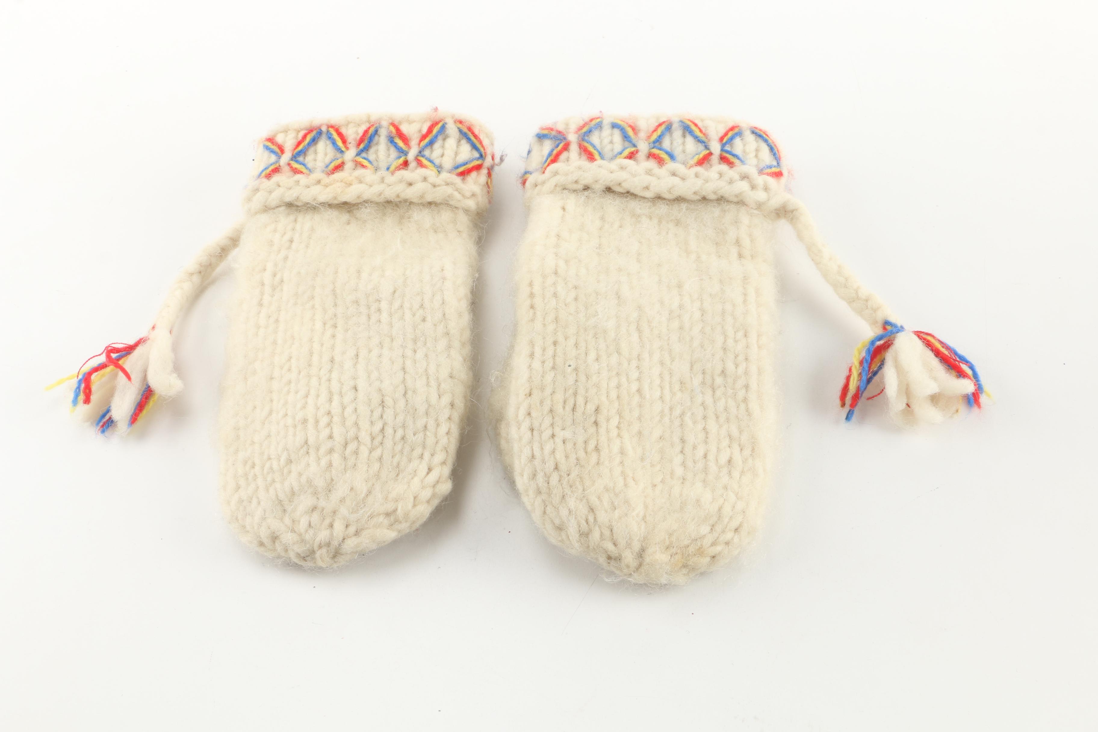 Merrell Jungle Mocs with Muk Luk Boot Covers and Knit Wool Mittens