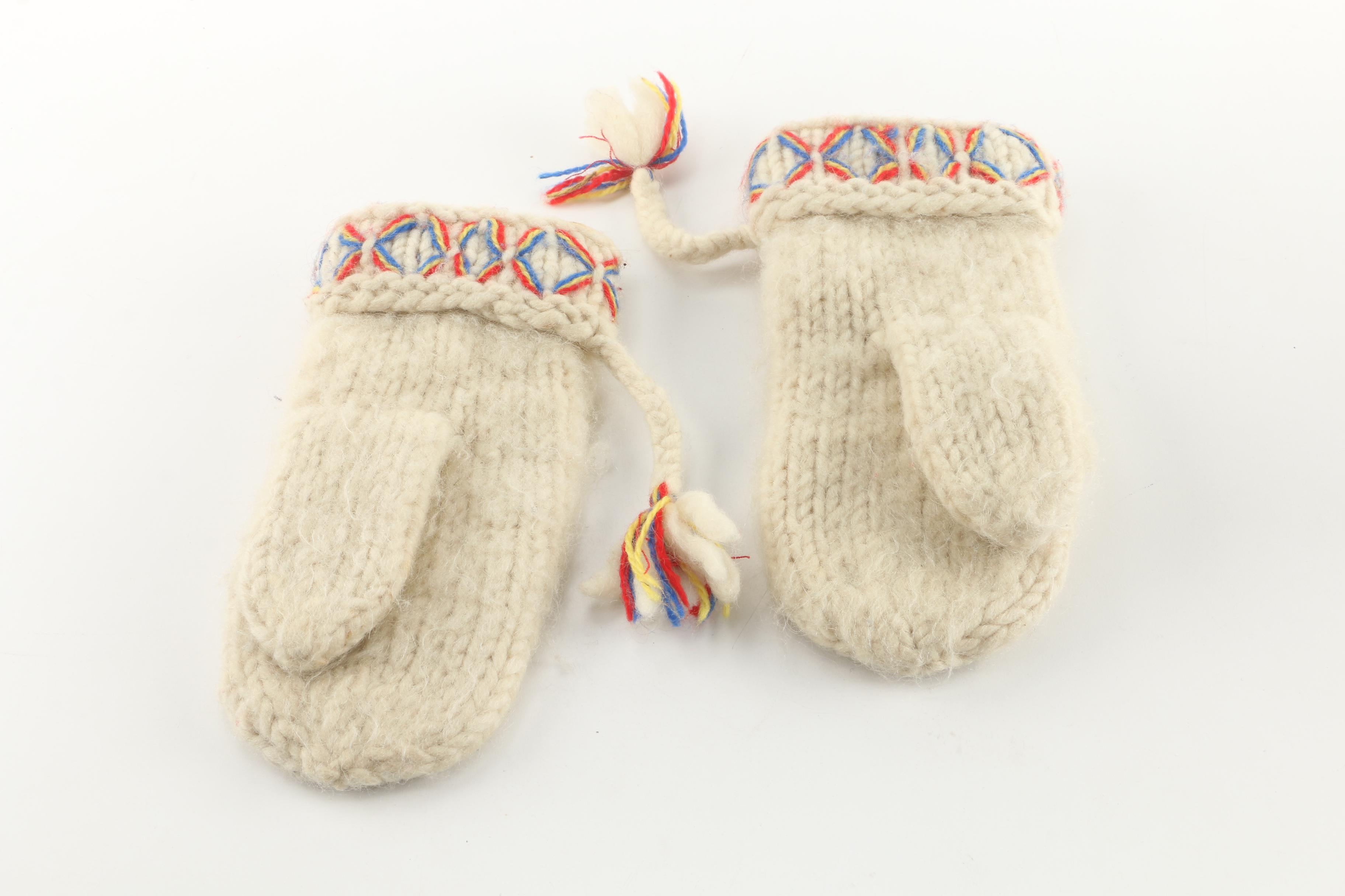 Merrell Jungle Mocs with Muk Luk Boot Covers and Knit Wool Mittens