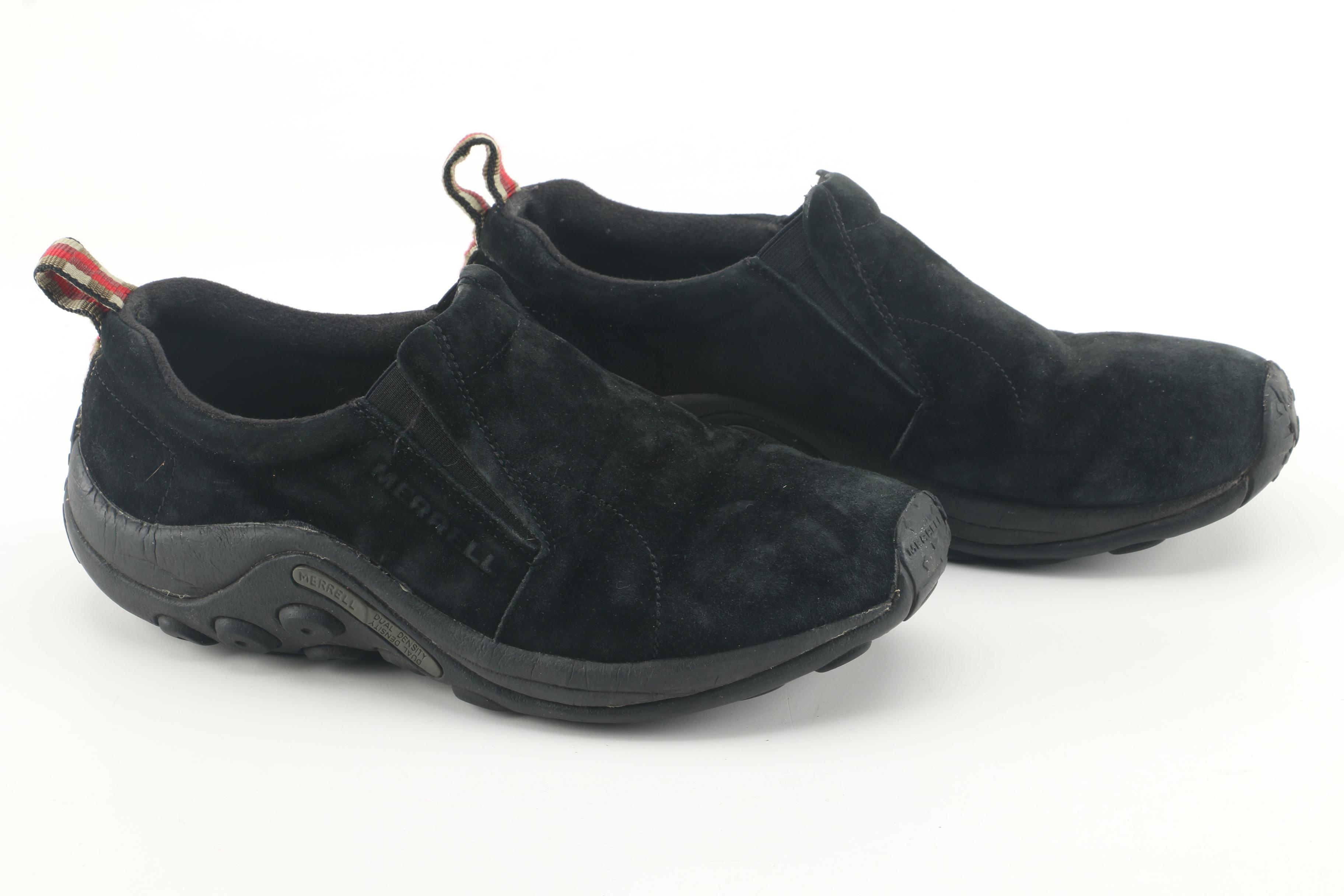 Merrell Jungle Mocs with Muk Luk Boot Covers and Knit Wool Mittens