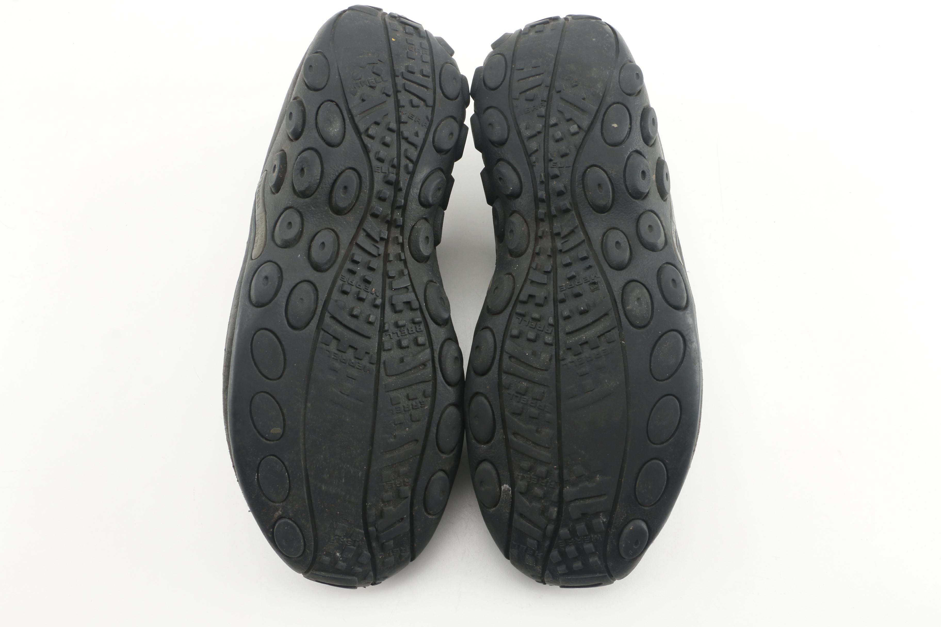 Merrell Jungle Mocs with Muk Luk Boot Covers and Knit Wool Mittens