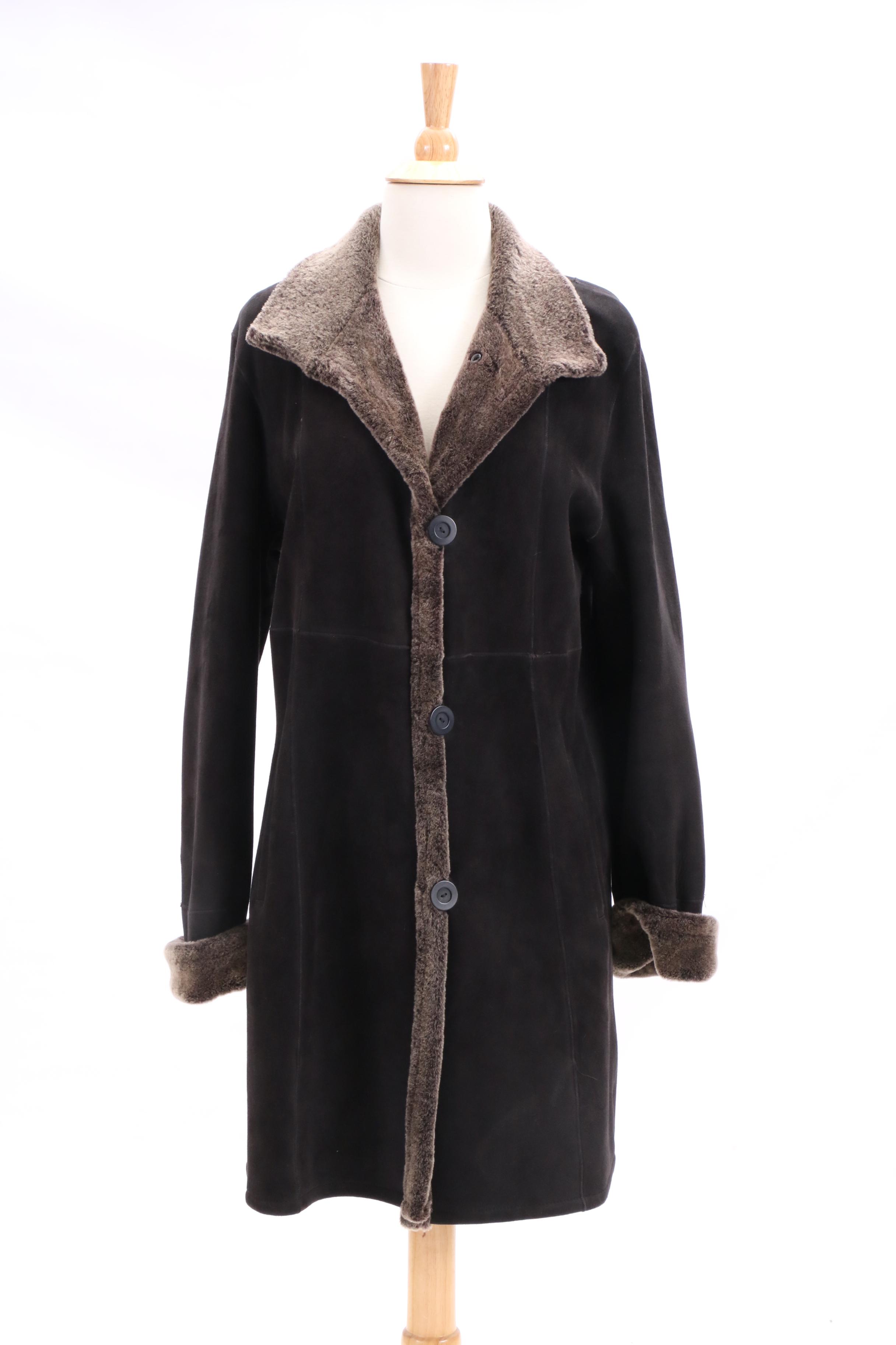 Tory Burch Shearling Vest and Blue Duck Sheepskin Coat