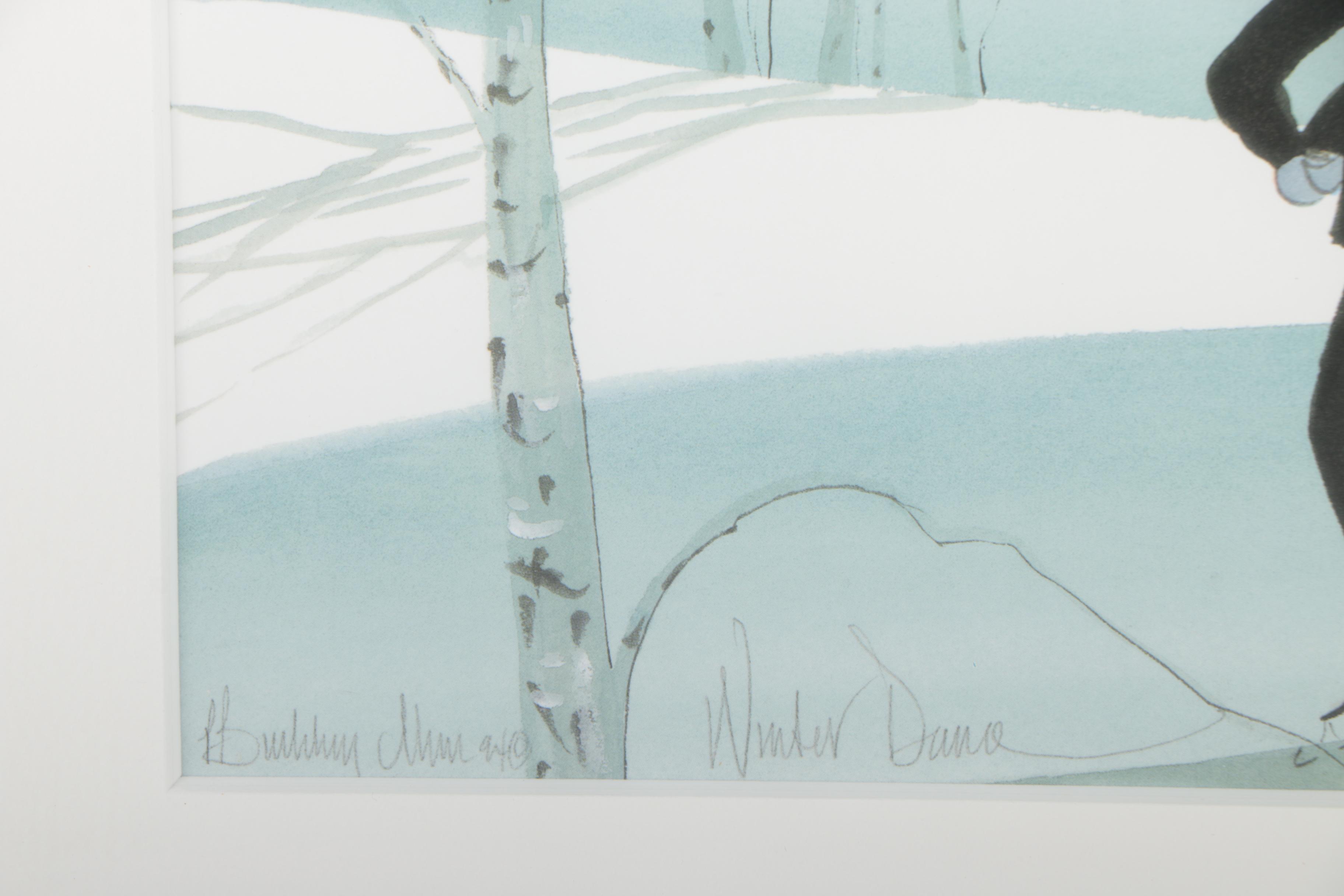 P. Buckley Moss Limited Edition Offset Lithograph "Winter Dance"