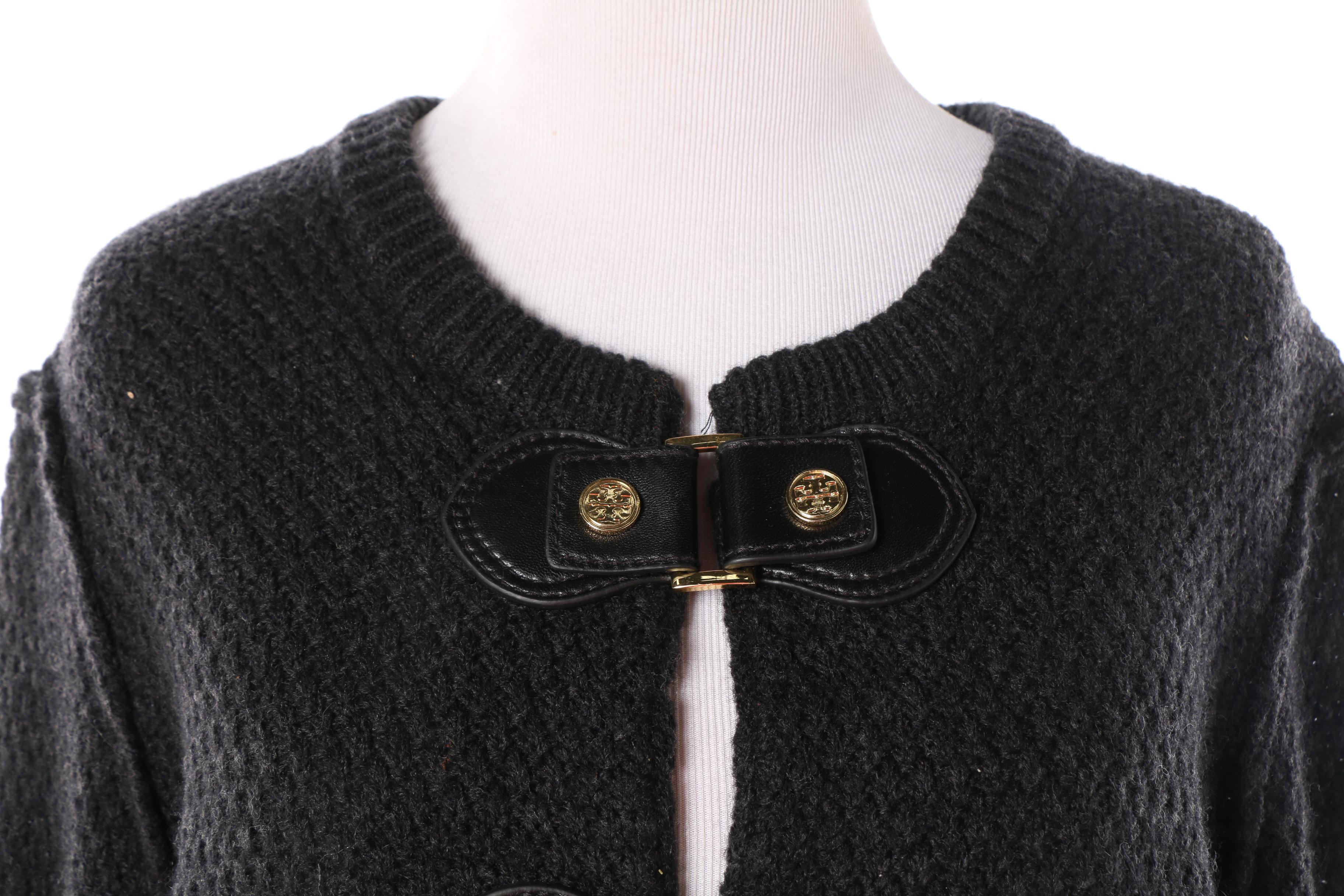 Women's Tory Burch Black Alpaca Blend Cardigan
