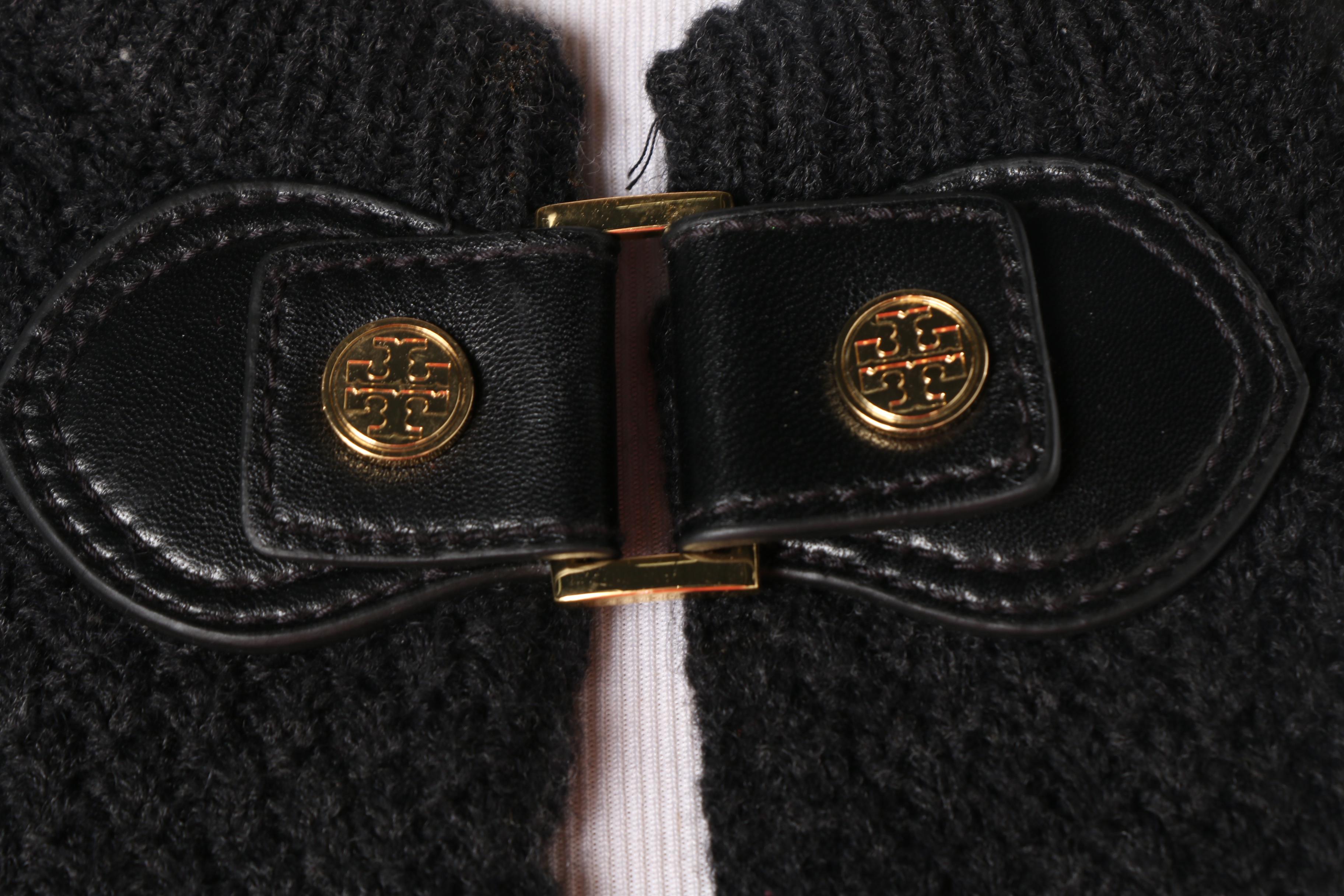 Women's Tory Burch Black Alpaca Blend Cardigan