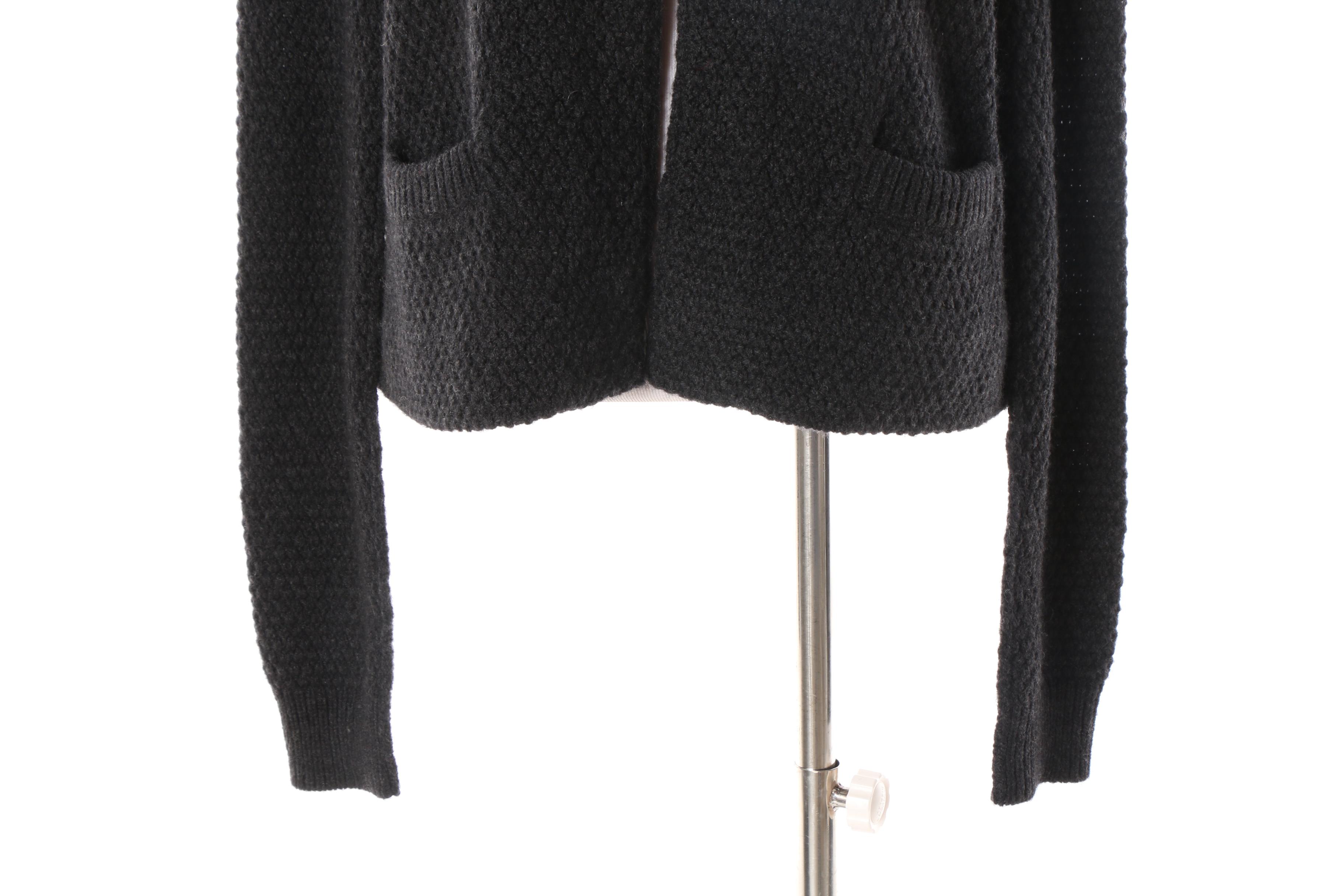 Women's Tory Burch Black Alpaca Blend Cardigan