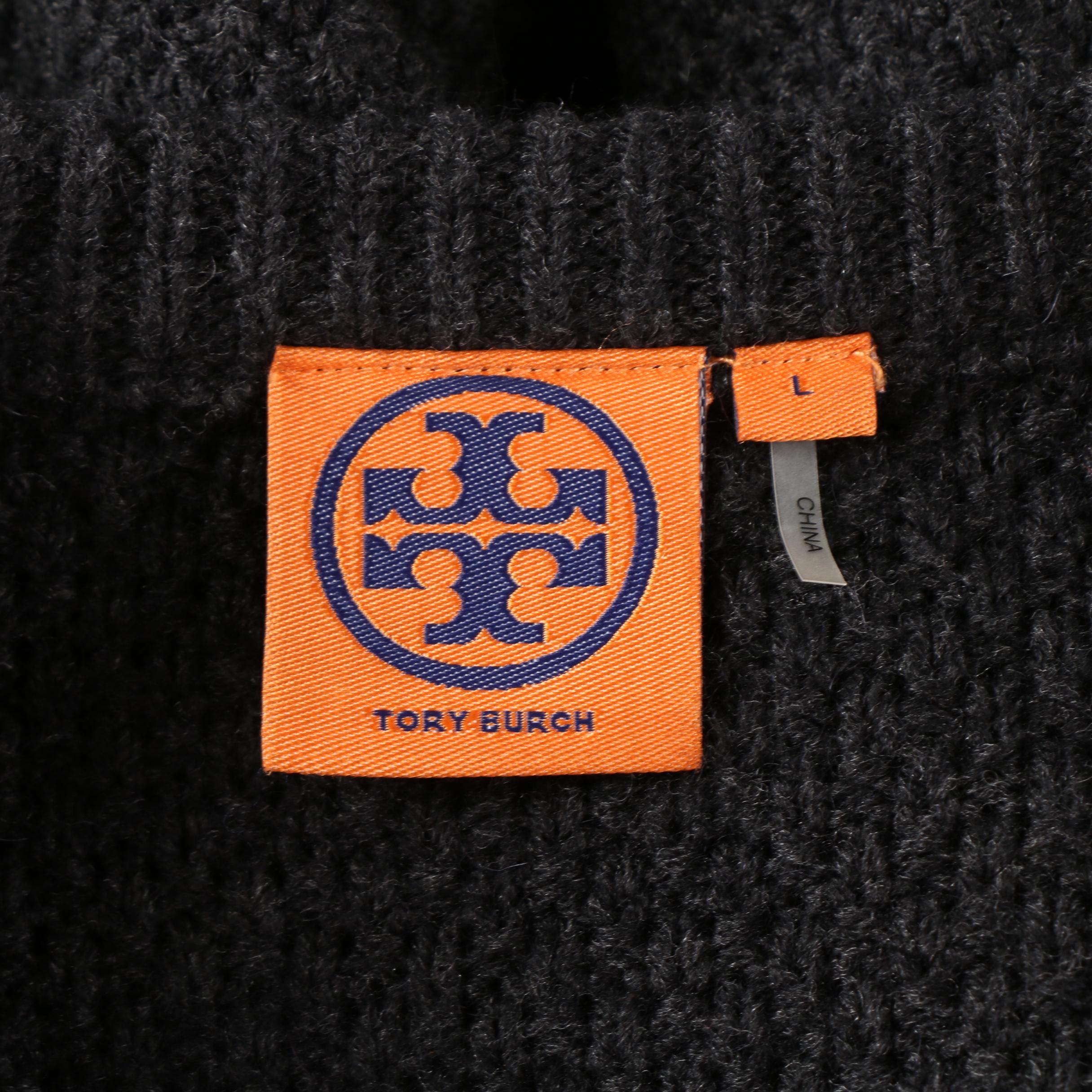 Women's Tory Burch Black Alpaca Blend Cardigan