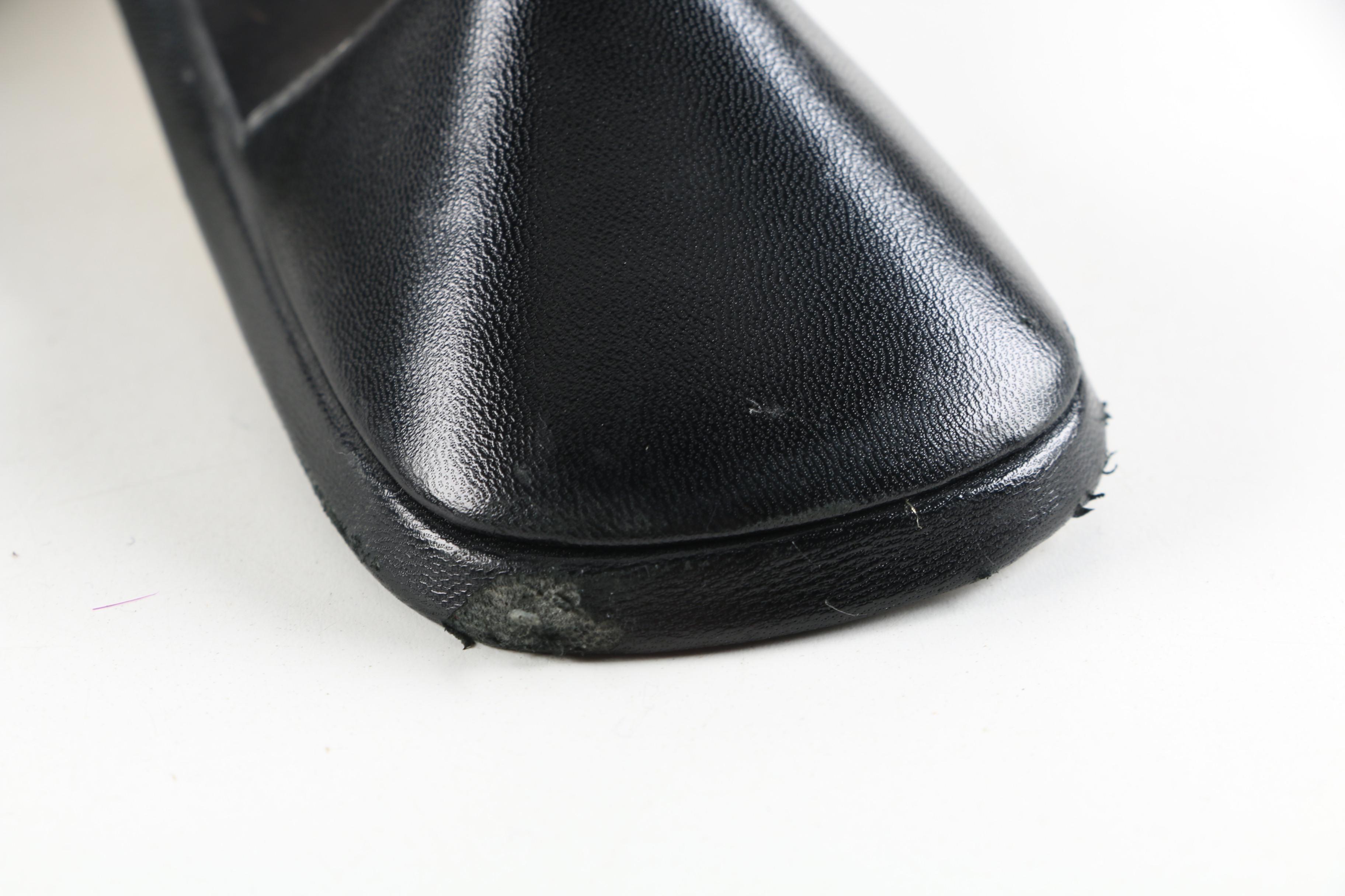 Prada Black Leather Mules