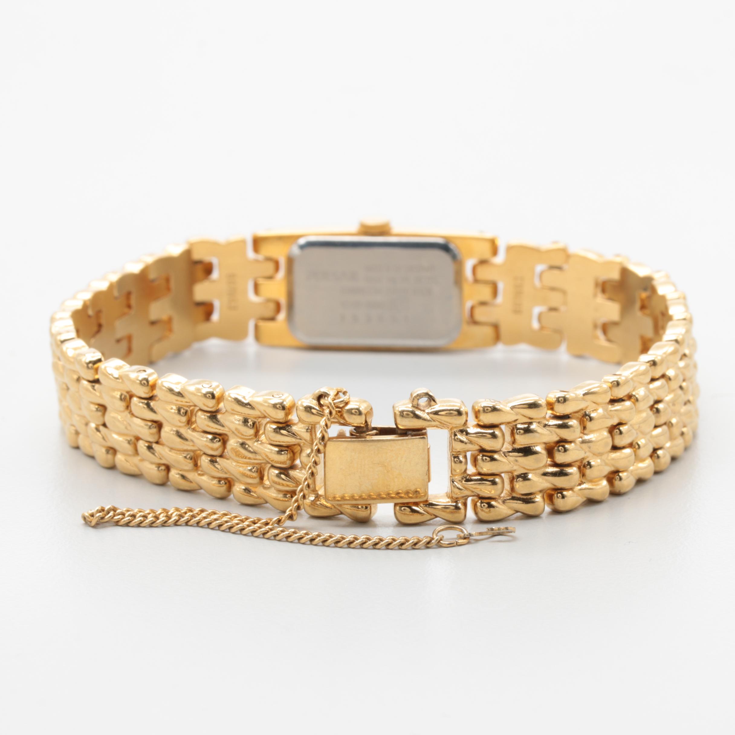 Pulsar Gold Tone Mother of Pearl Watch