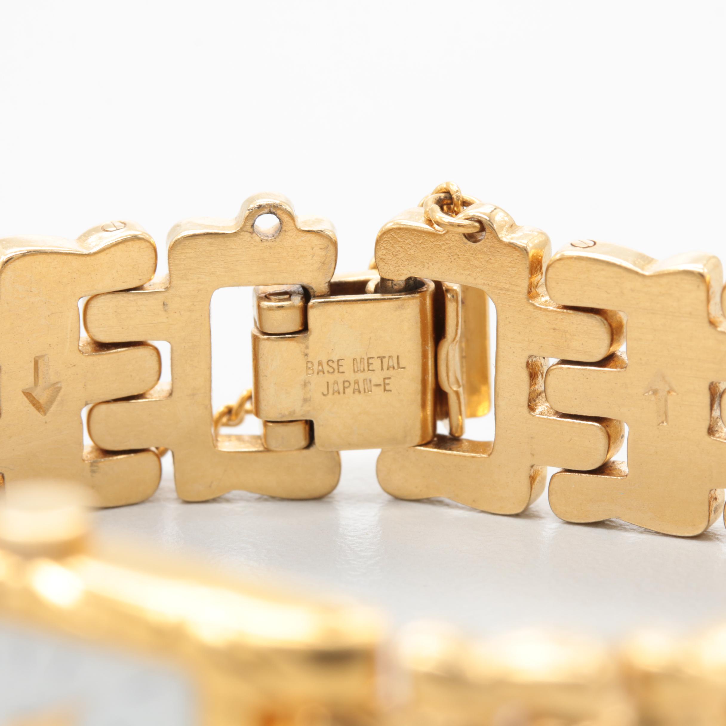 Pulsar Gold Tone Mother of Pearl Watch