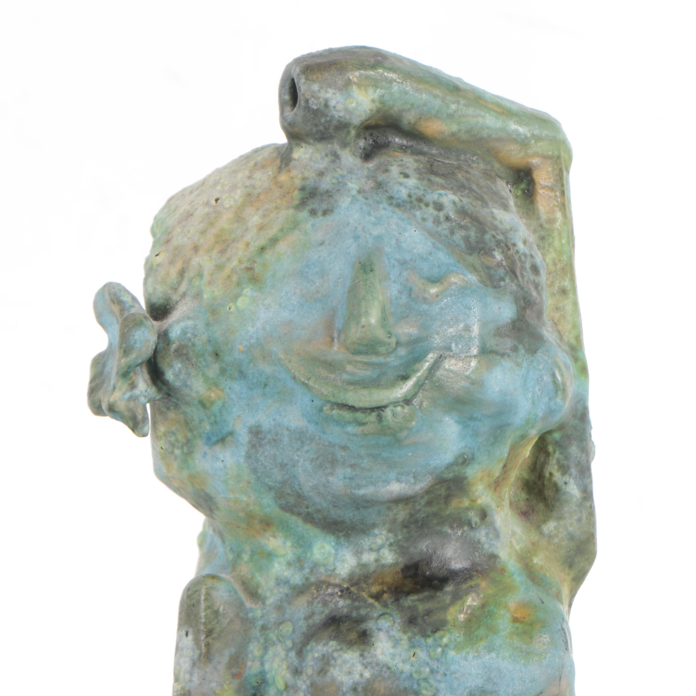 Raku Fired Figural Sculpture