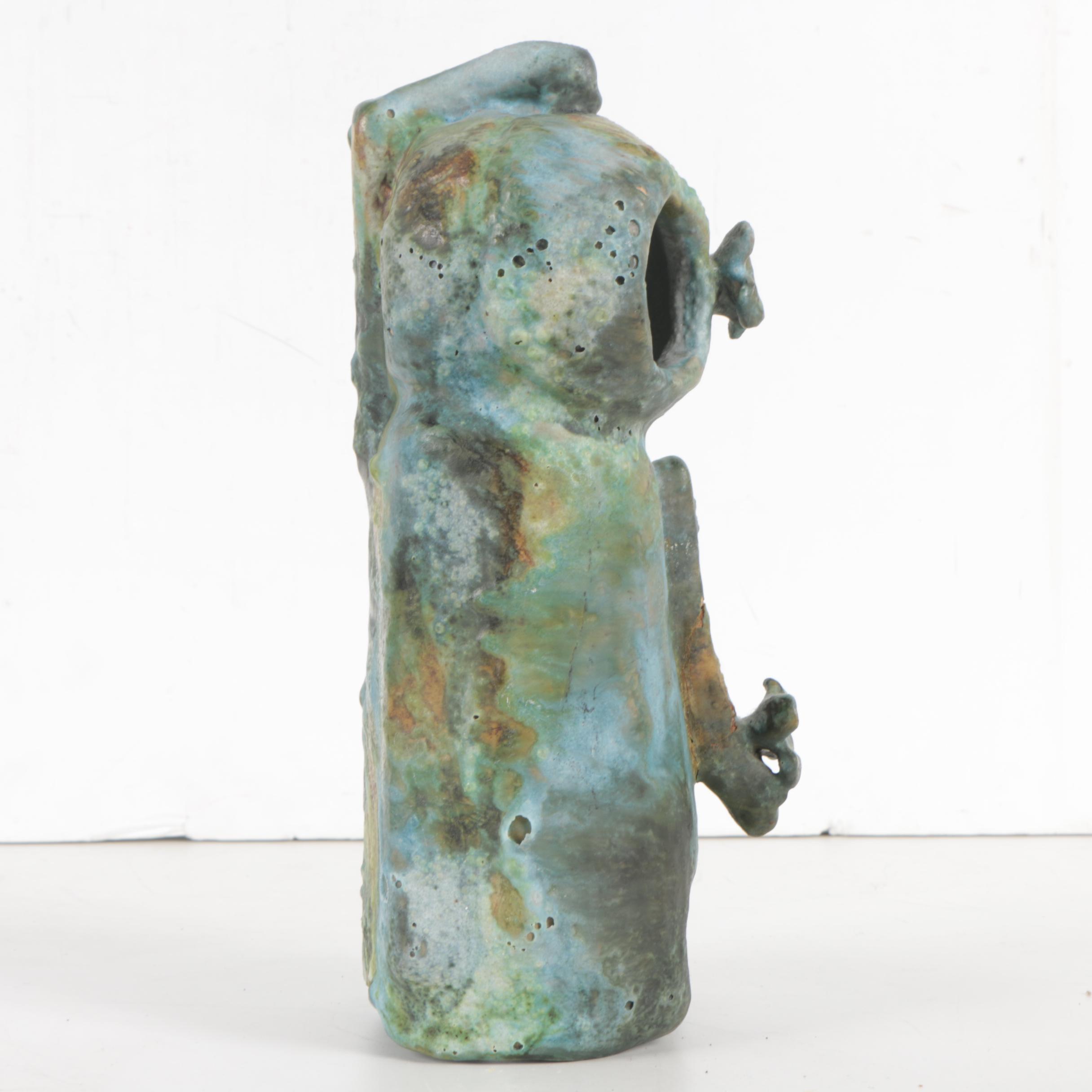 Raku Fired Figural Sculpture