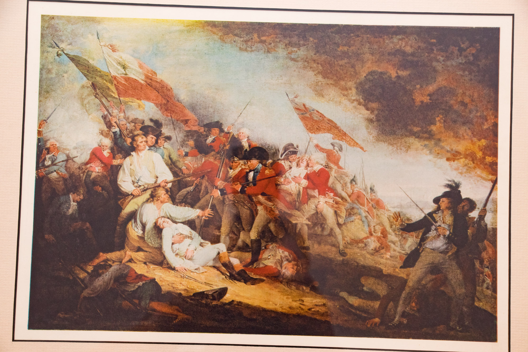 After John Trumbull "Battle of Bunker Hill" Offset Lithographic Print