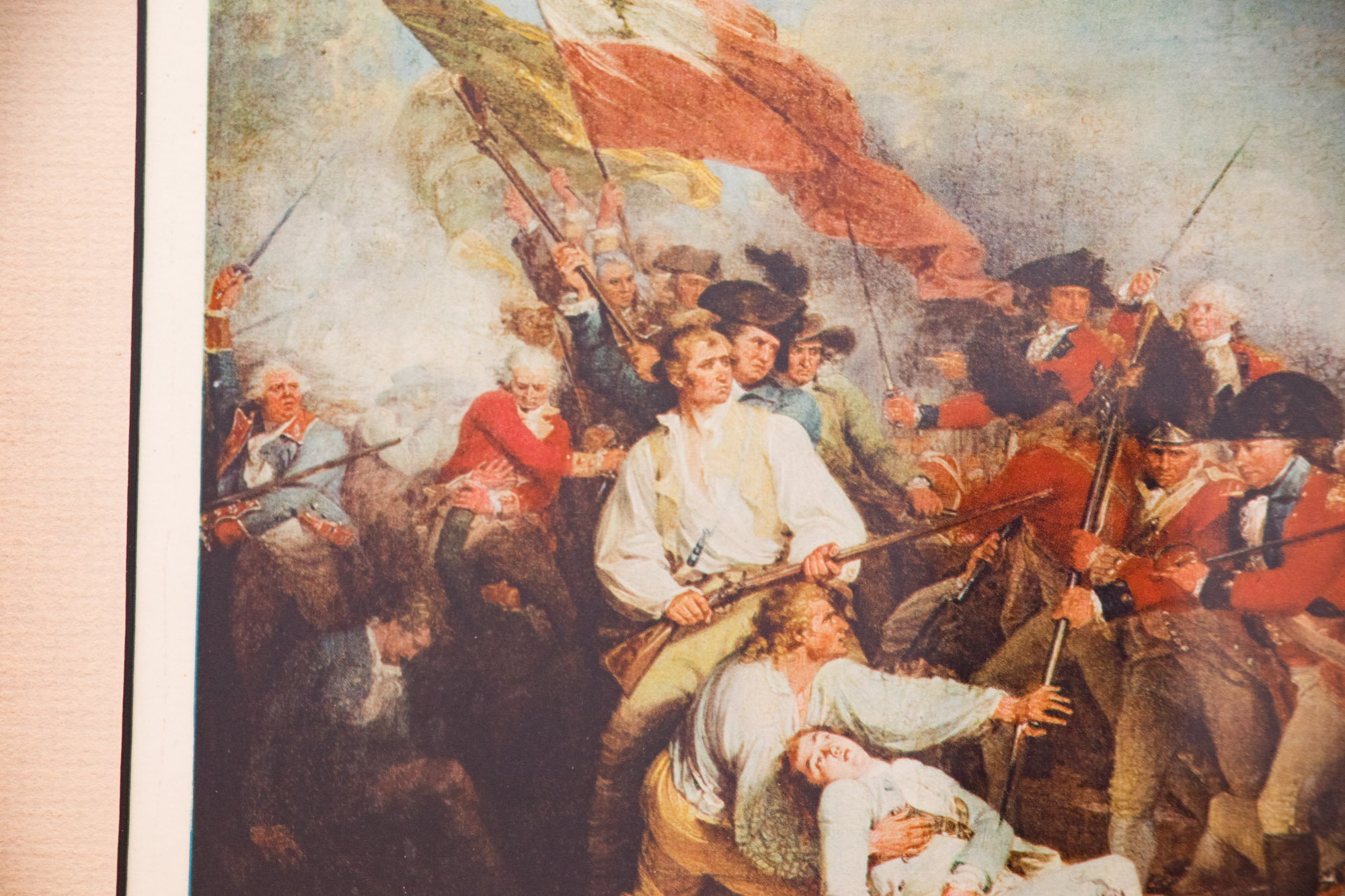 After John Trumbull "Battle of Bunker Hill" Offset Lithographic Print