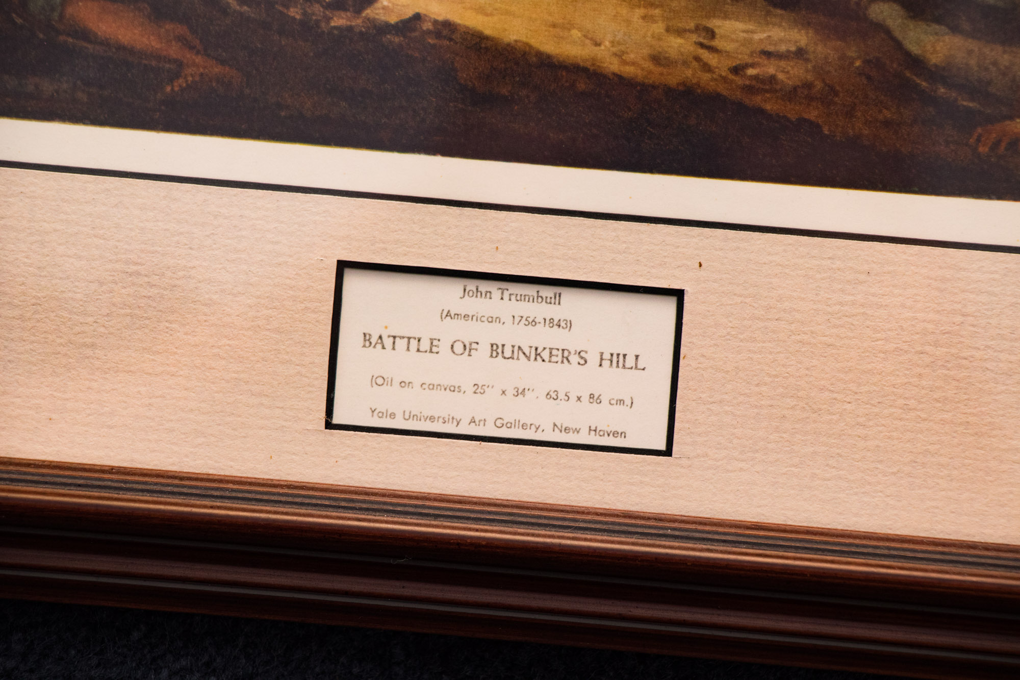 After John Trumbull "Battle of Bunker Hill" Offset Lithographic Print