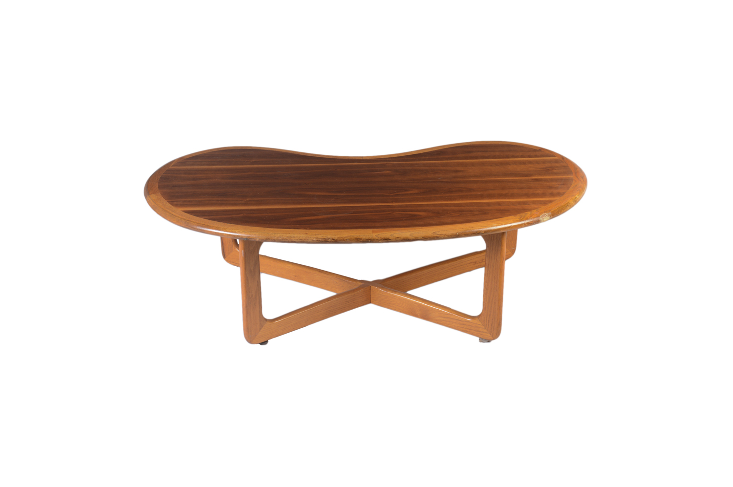 Mid Century Modern Kidney Shaped Coffee Table by Lane
