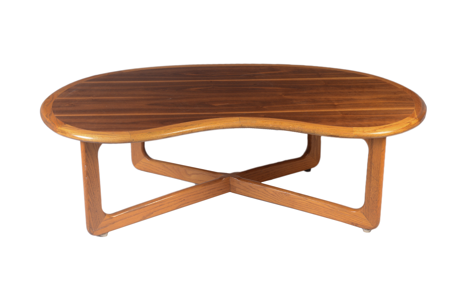 Mid Century Modern Kidney Shaped Coffee Table by Lane