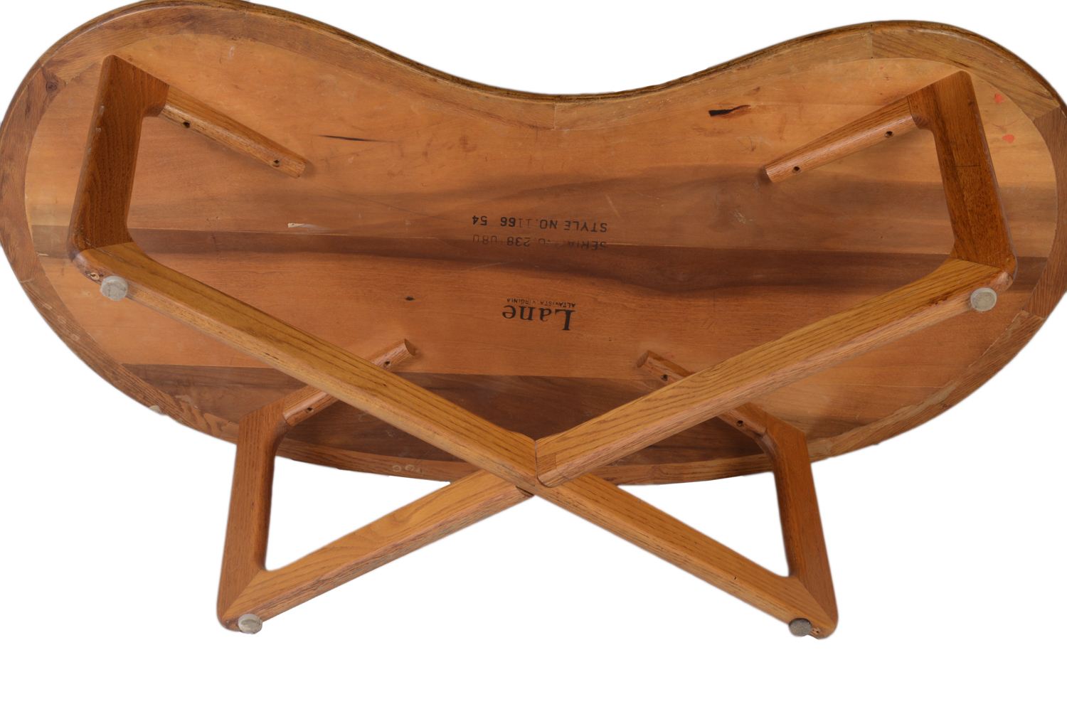 Mid Century Modern Kidney Shaped Coffee Table by Lane