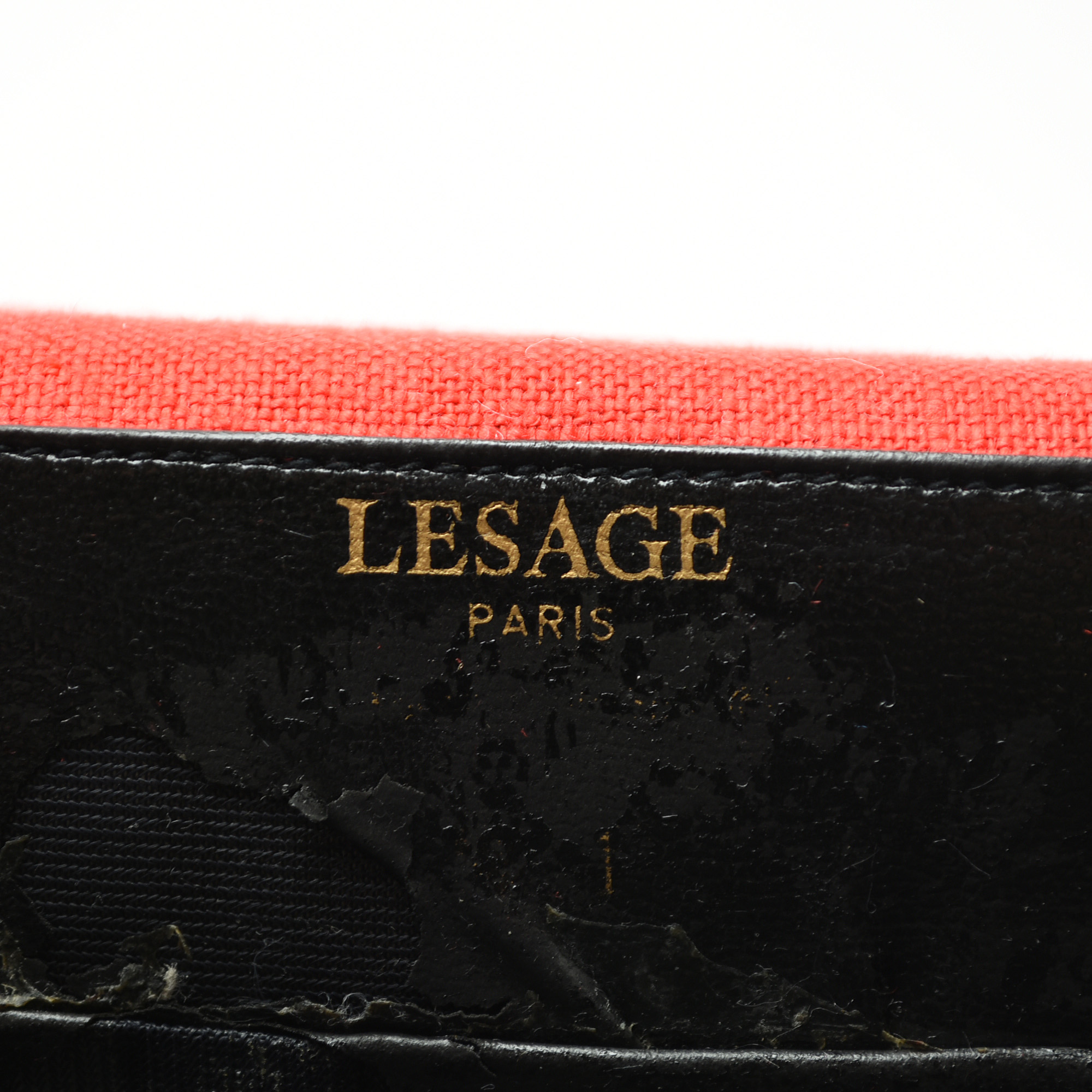 Maison Lesage Paris Canvas and Embroidered Pocket Watch Beadwork Shoulder Bag