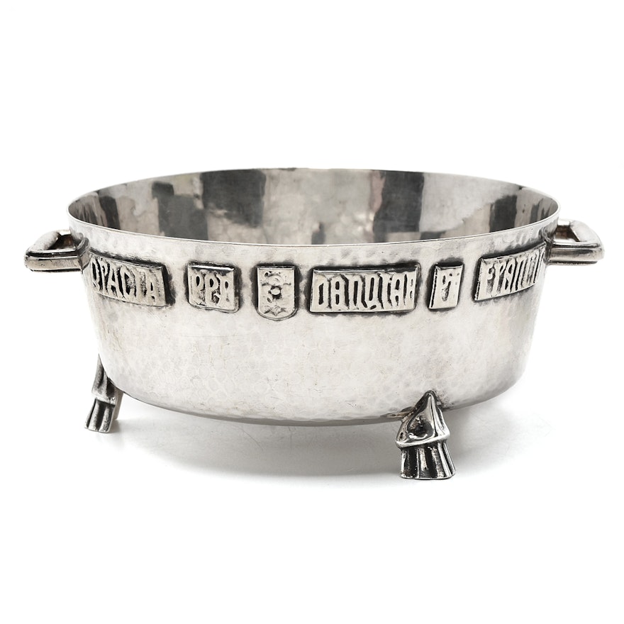 George V Sterling Silver Silver "Winchester Bushel" Sugar Basin