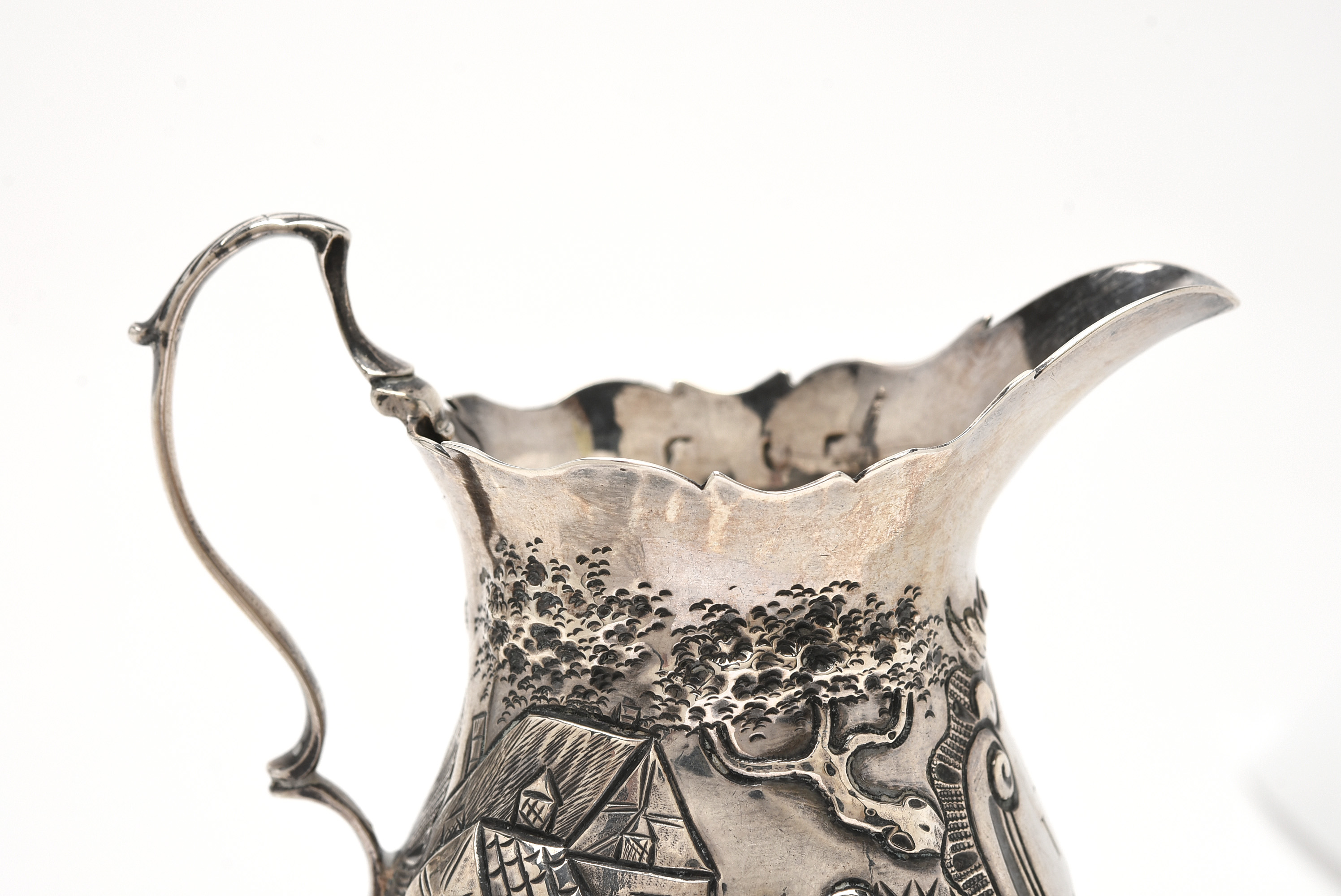 George III Sterling Silver Cream Jug by Nathaniel Appleton and Ann Smith, 1772