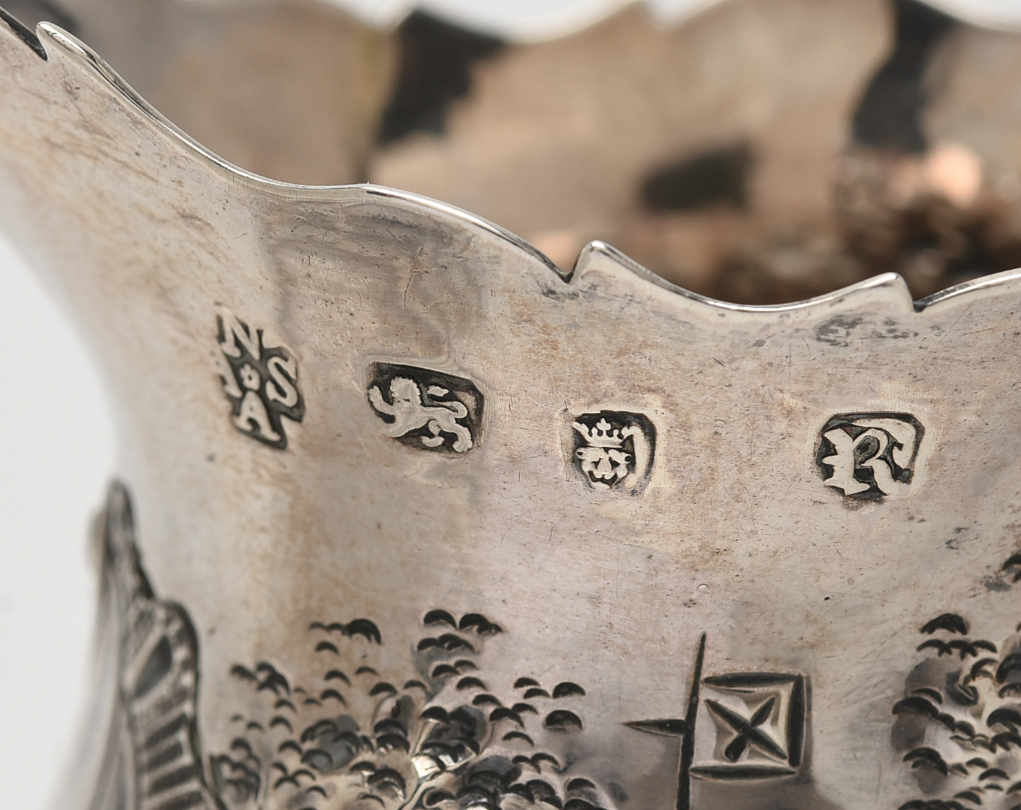 George III Sterling Silver Cream Jug by Nathaniel Appleton and Ann Smith, 1772